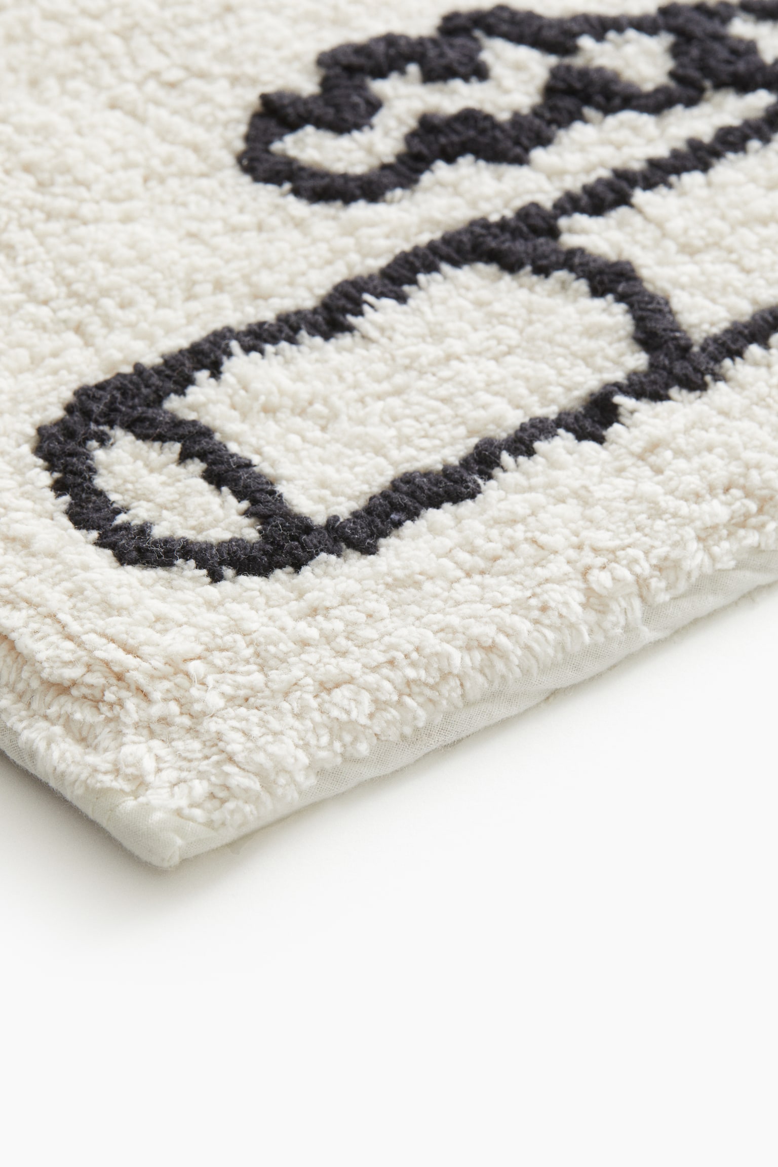 Tapis de bain en coton tufté avec motifs - Beige clair/imprimé - 4