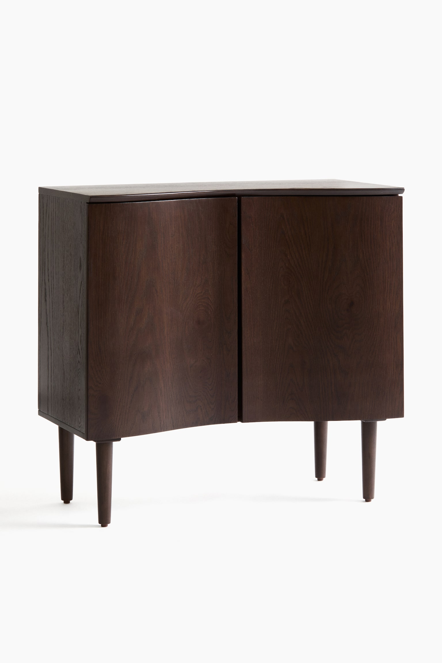 Curved wooden cabinet - Brown - 1