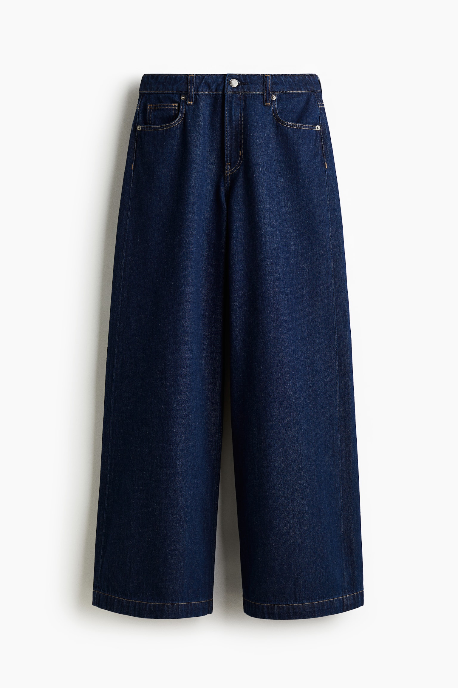 Женские джинсы H&M Wide High, цвет: Тёмный джинсовый синий — фото 1
