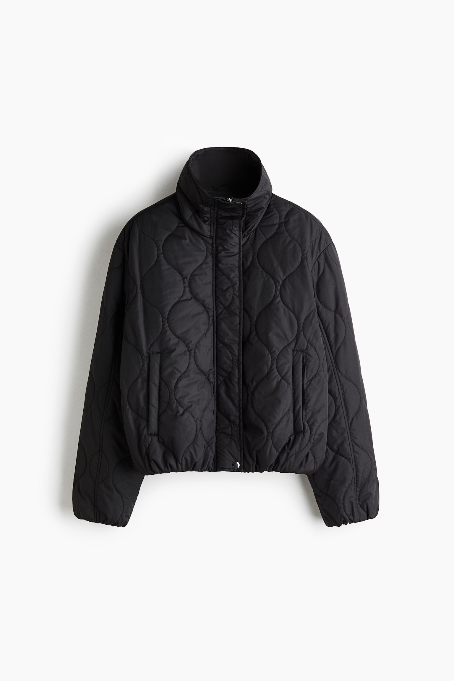 Женская куртка H&M Oversized Quilted, цвет: Чёрный — фото 1