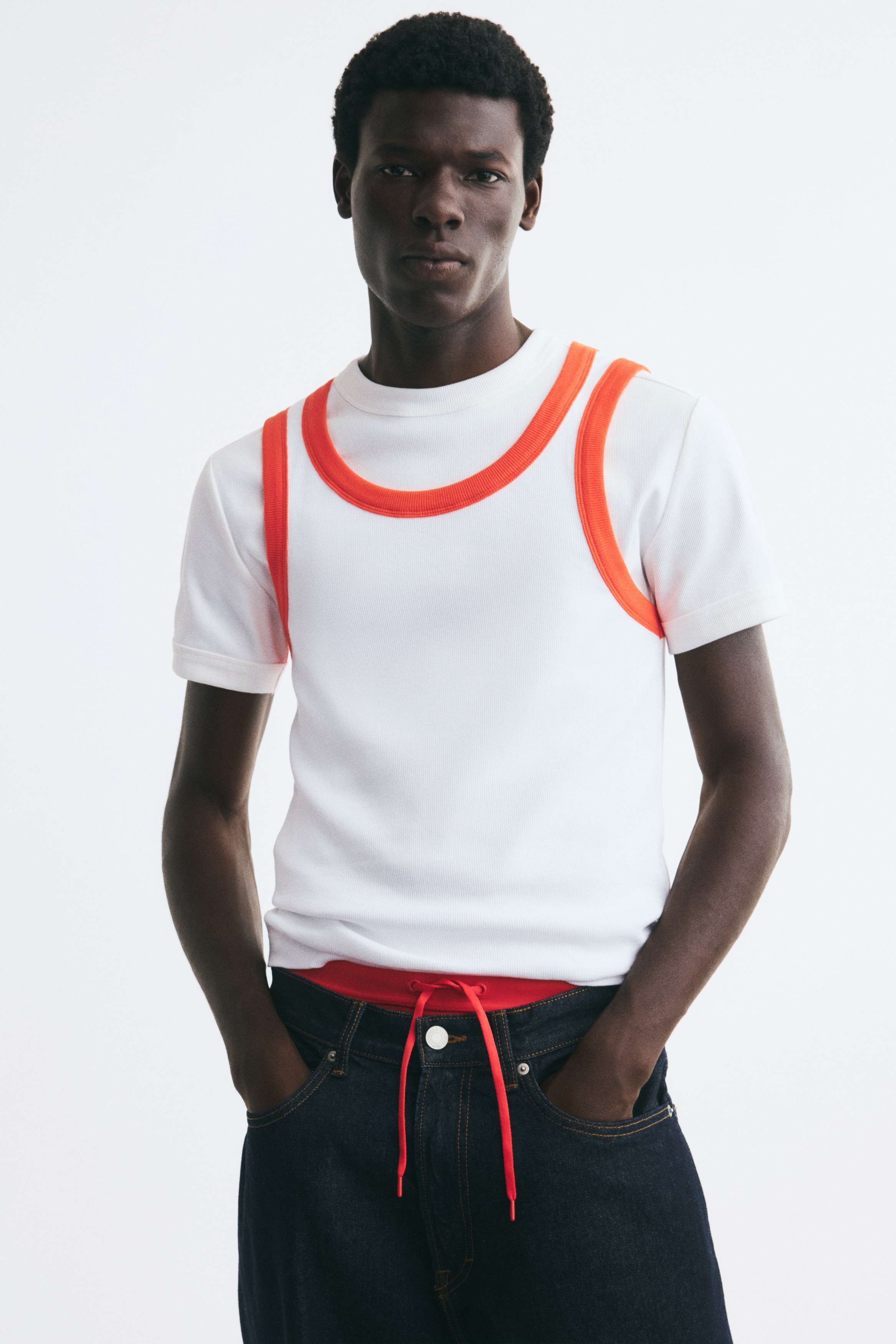 Slim Fit Cotton vest topModel