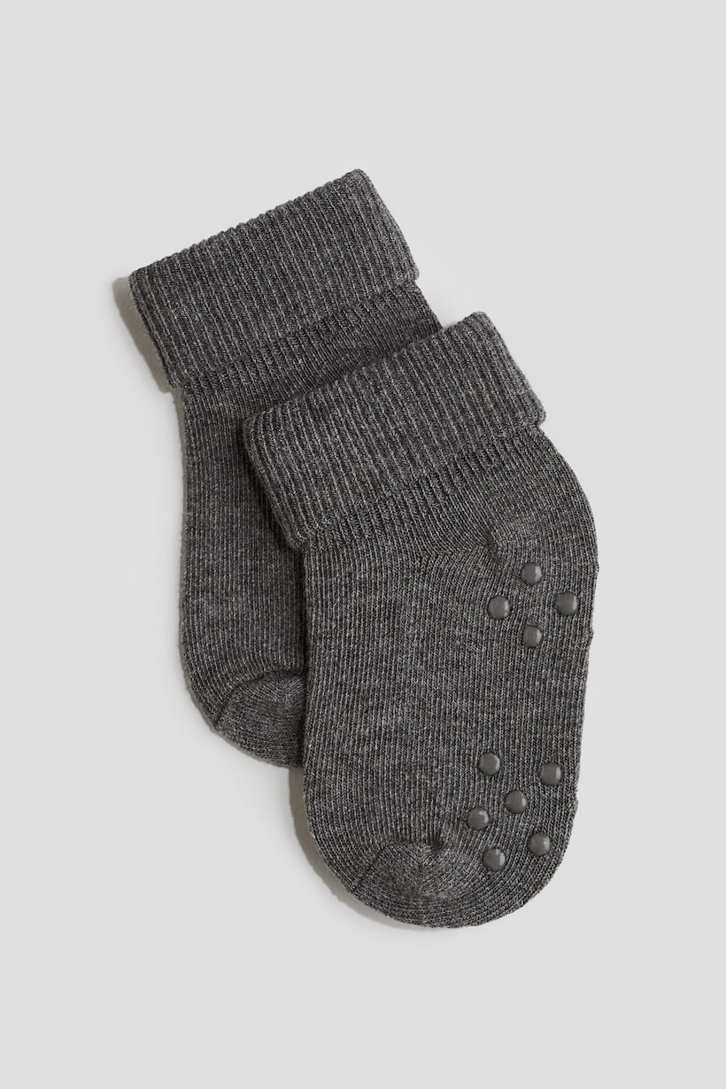 Chaussettes Bébé Cotton - Antidérapantes & Respirantes - Taille 0-24 Mois - Blanc - Lot Multiples