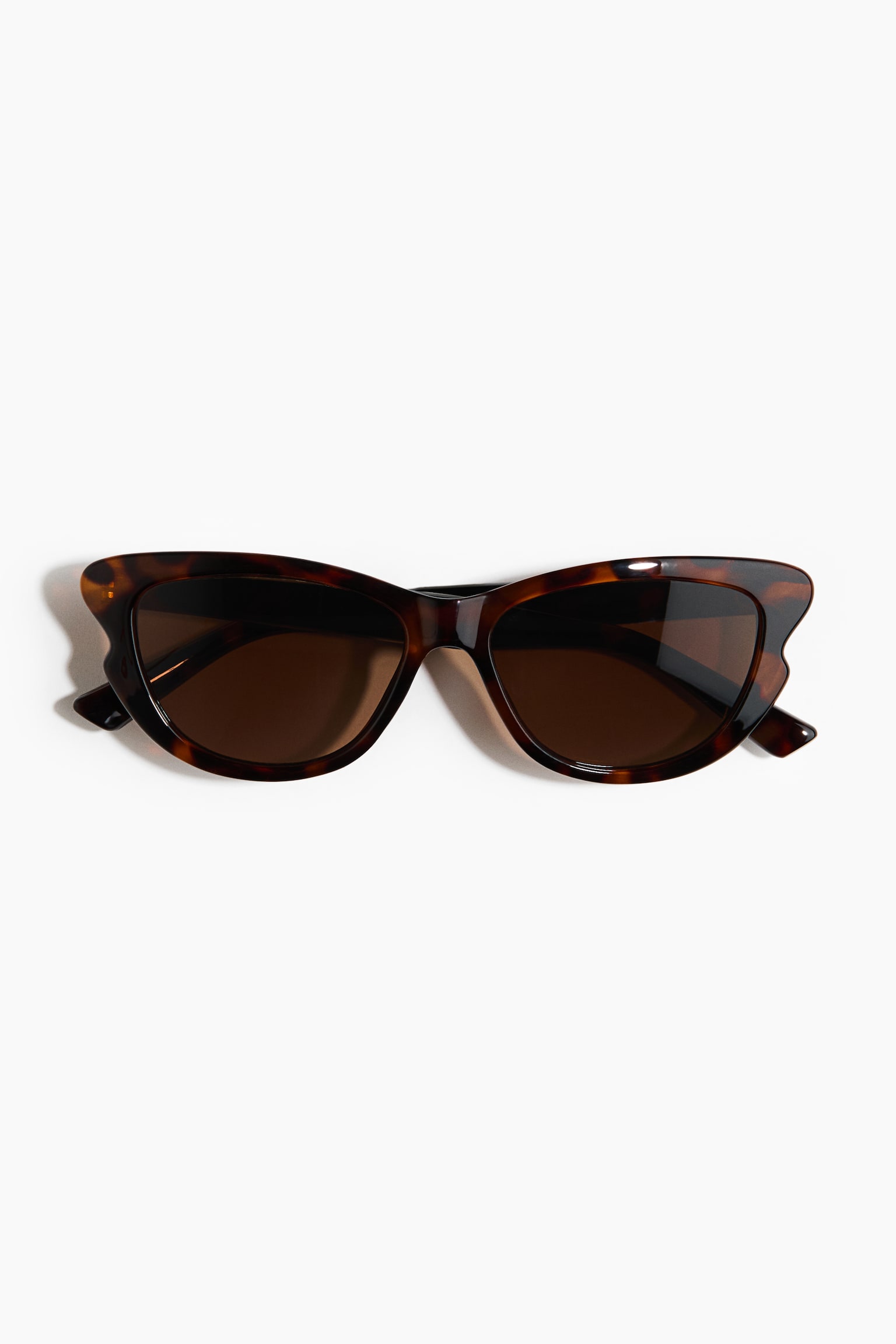 Wavy-detail sunglasses - Brown/Tortoiseshell pattern - 1