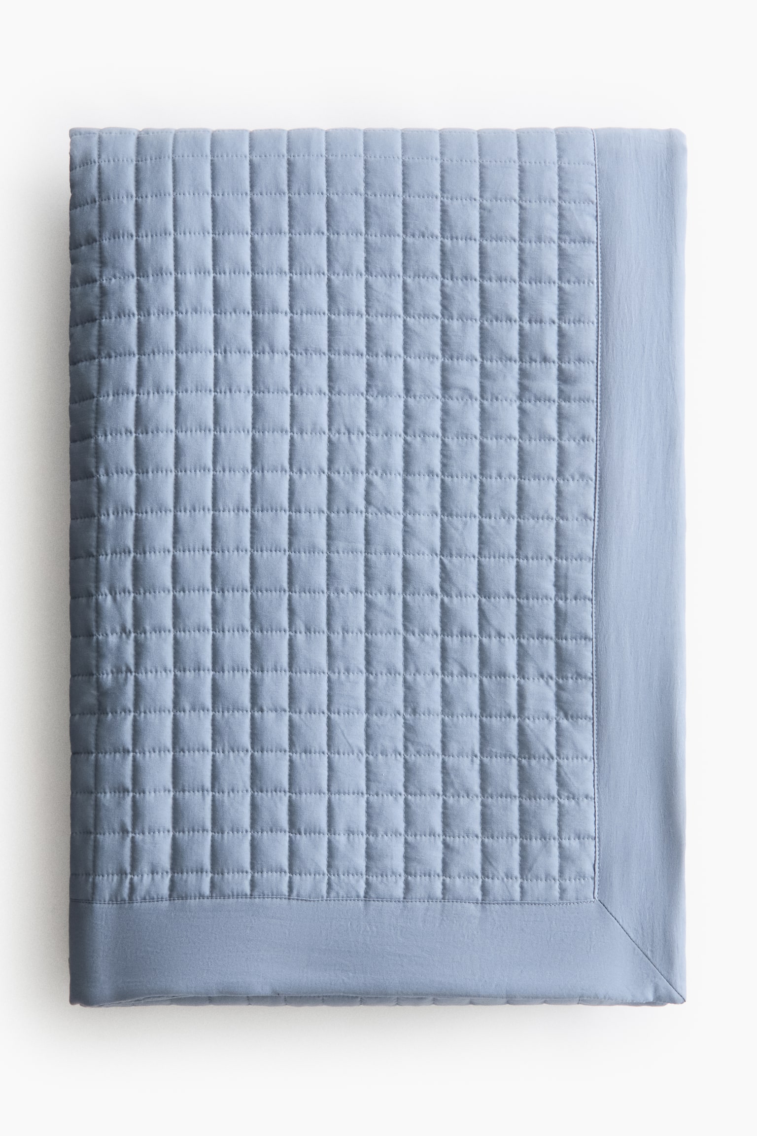 Gesteppte Tagesdecke - Blau/Hellbeige/Helles Greige