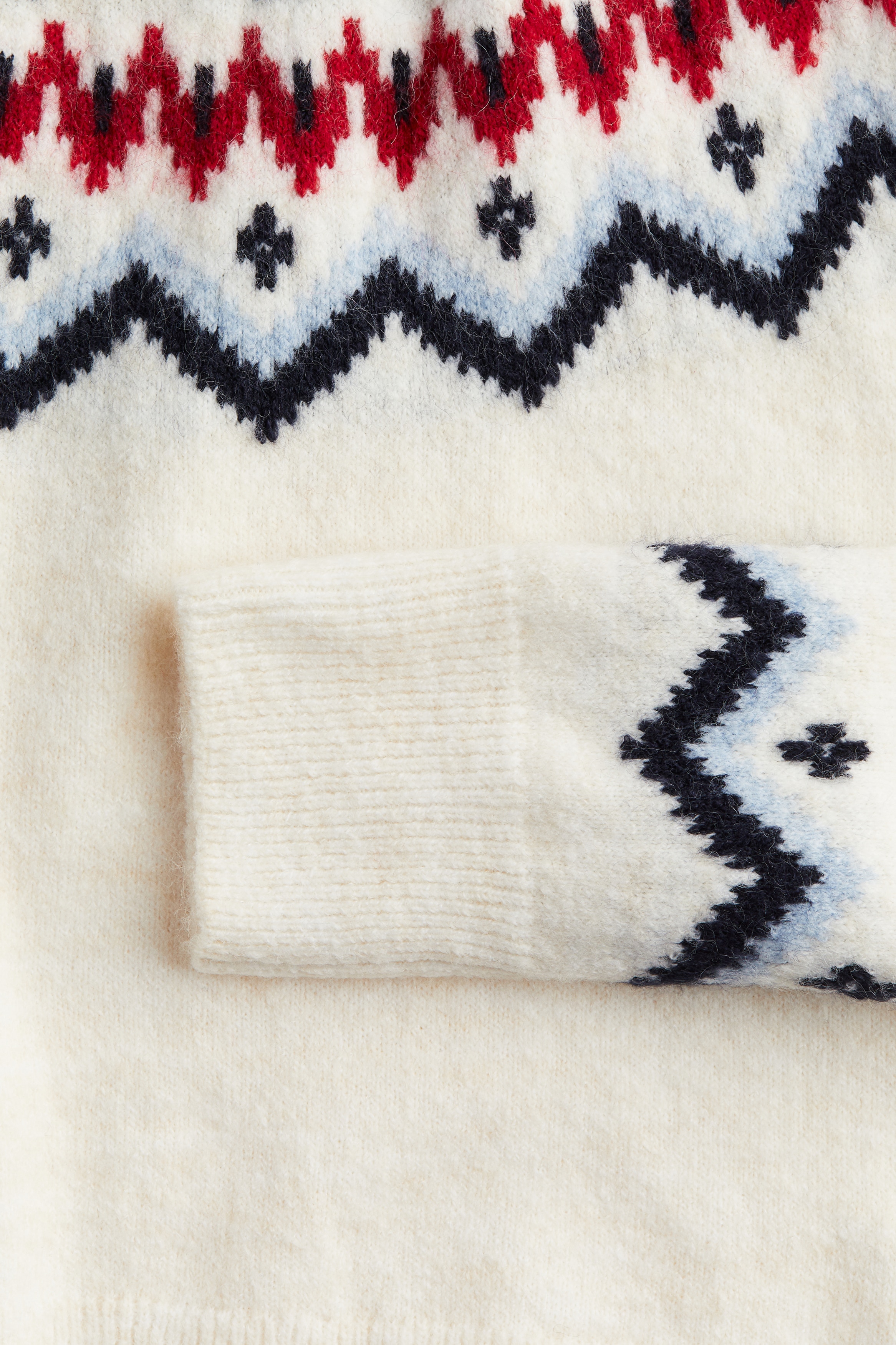 Jacquard-Knit Sweater - Cream/Les Alpes - Ladies | H&M US