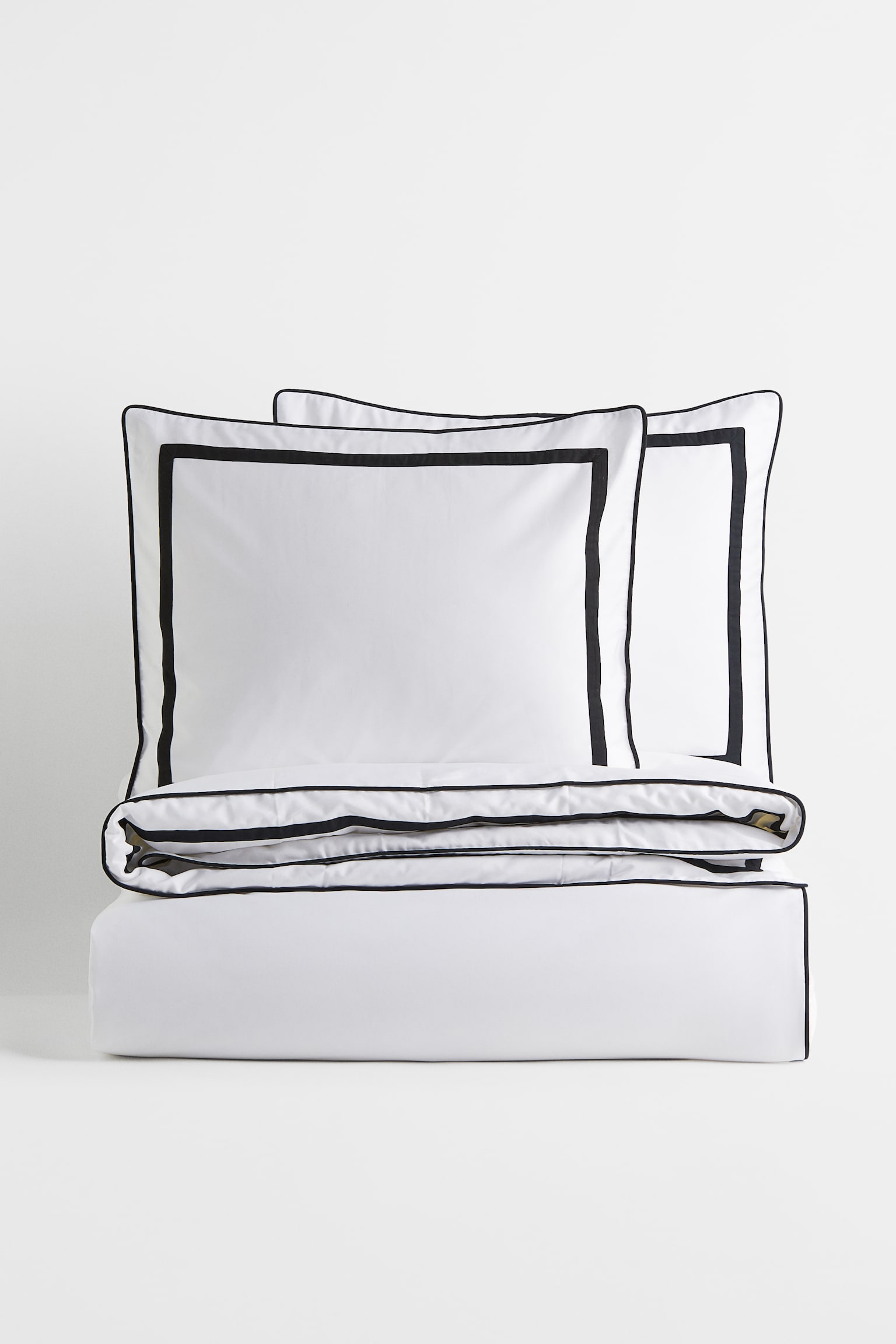 Egyptian cotton double duvet cover set - White