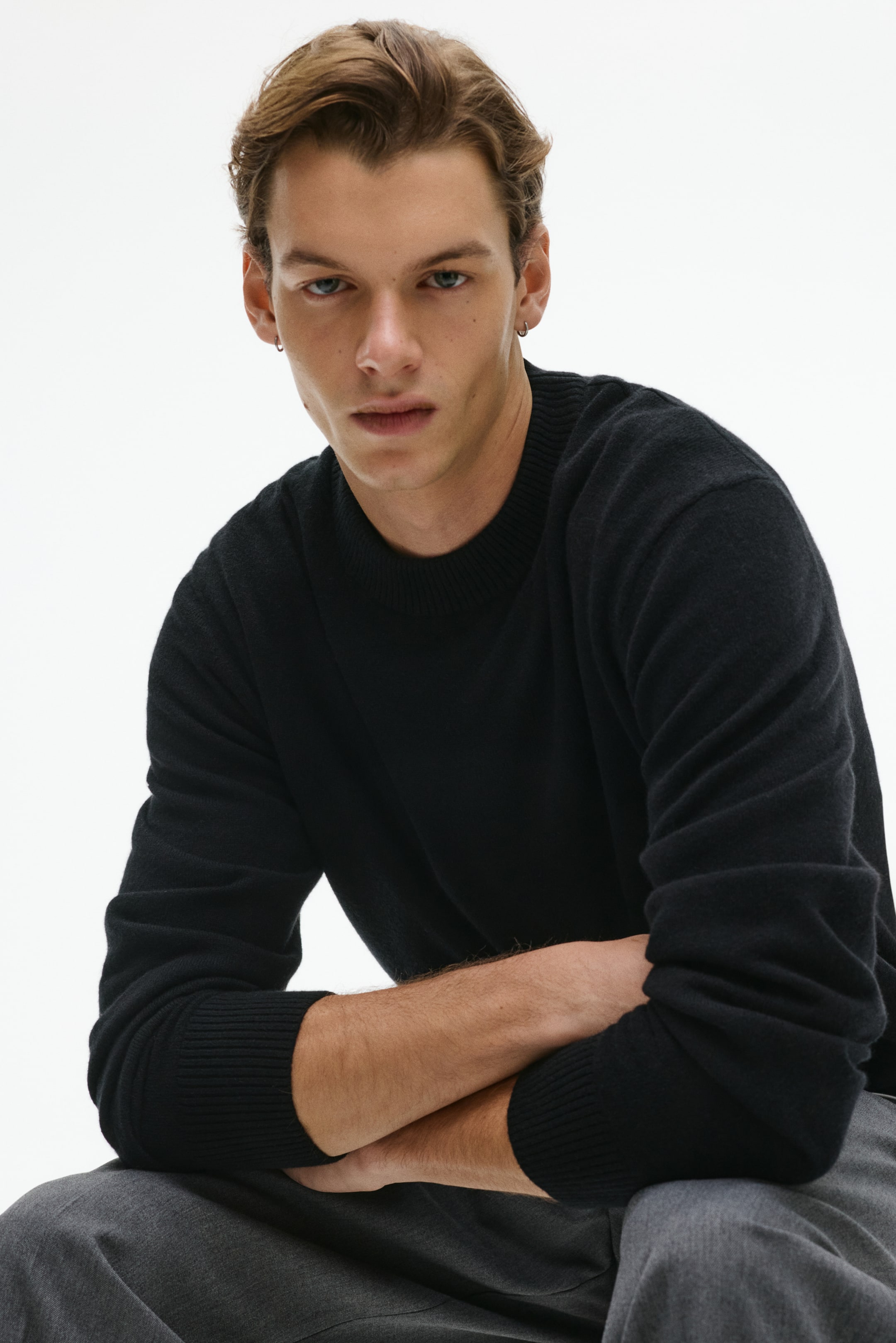 Agrandir l'image: Pull Regular Fit en cachemire - Noir - HOMME | H&M CH 2