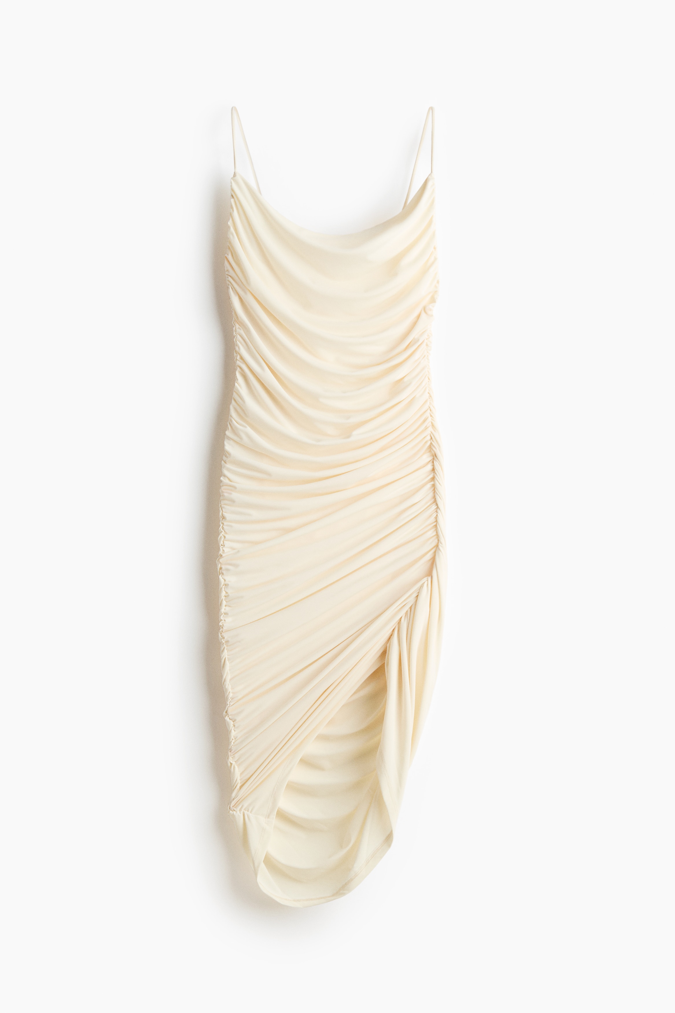 Draped Strappy Dress - Cream
