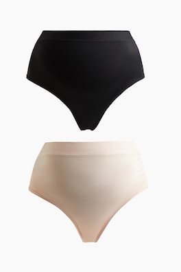 MAMA 2-pack trosa i bomull High Waist