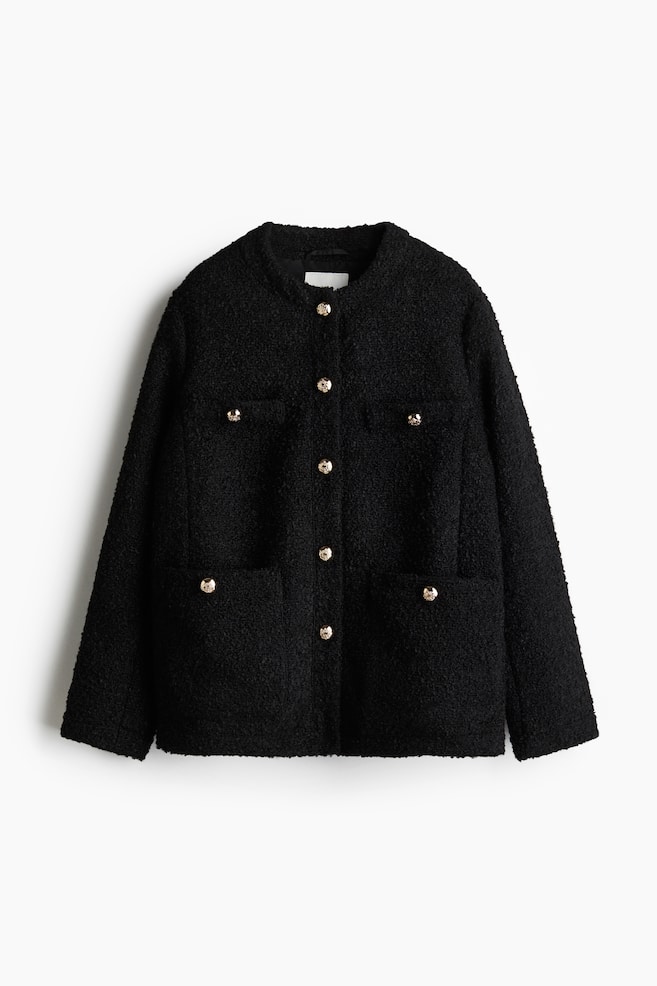 Bouclé jacket - Black - 1