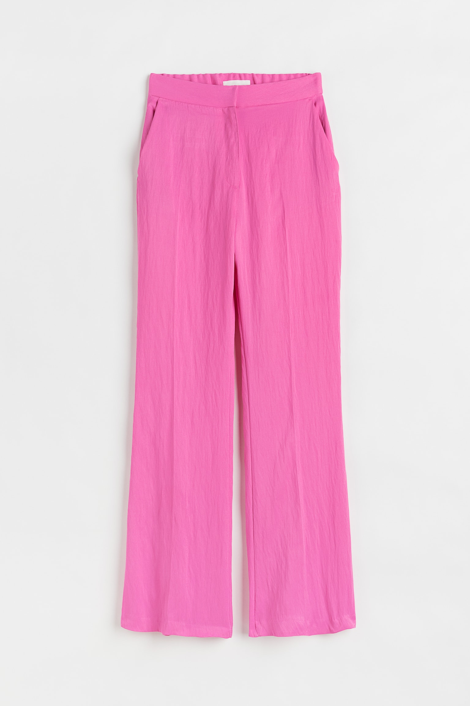 Flared lyocell-blend trousers - Pink