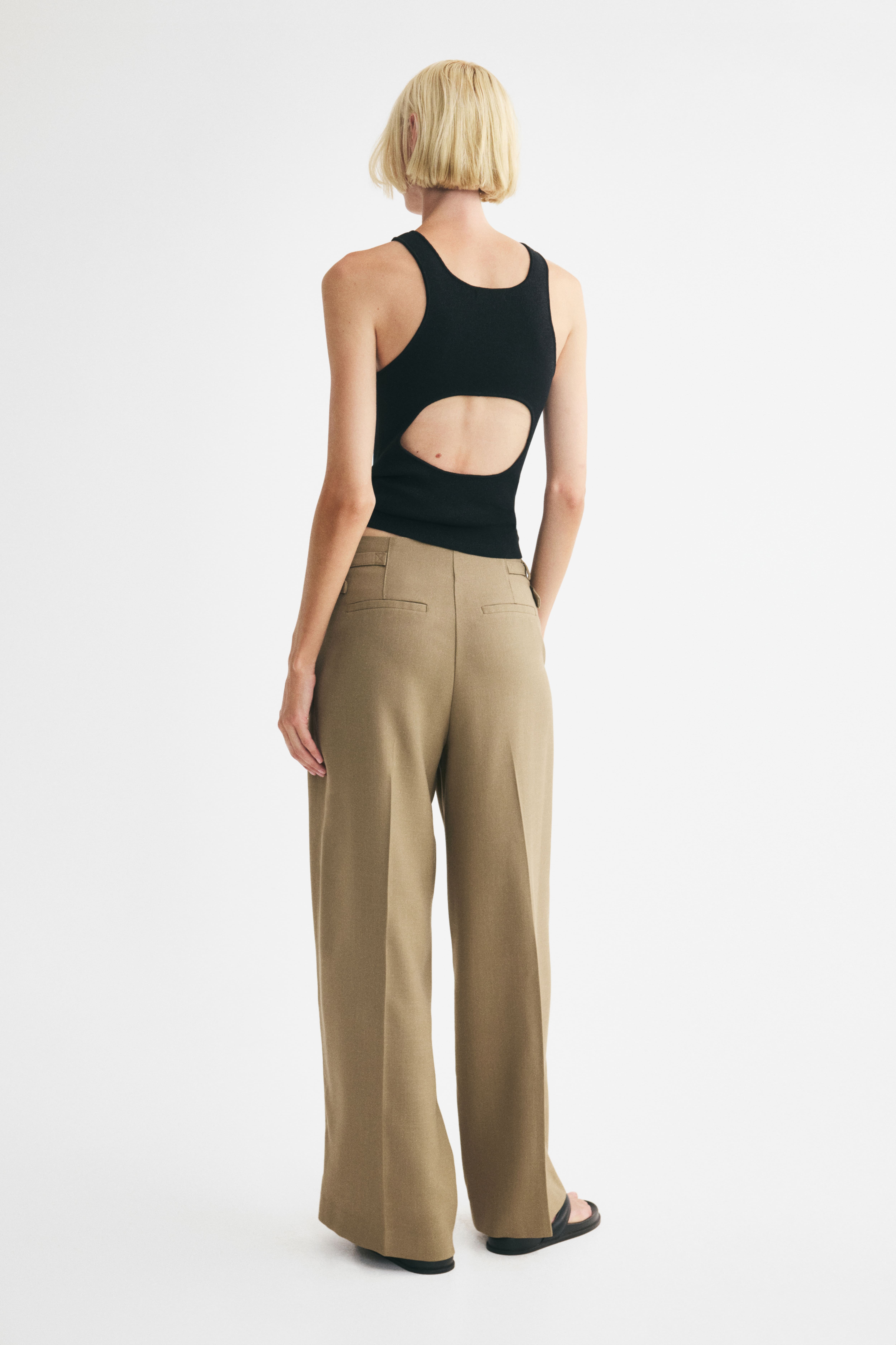 Wide-Leg Dress Pants