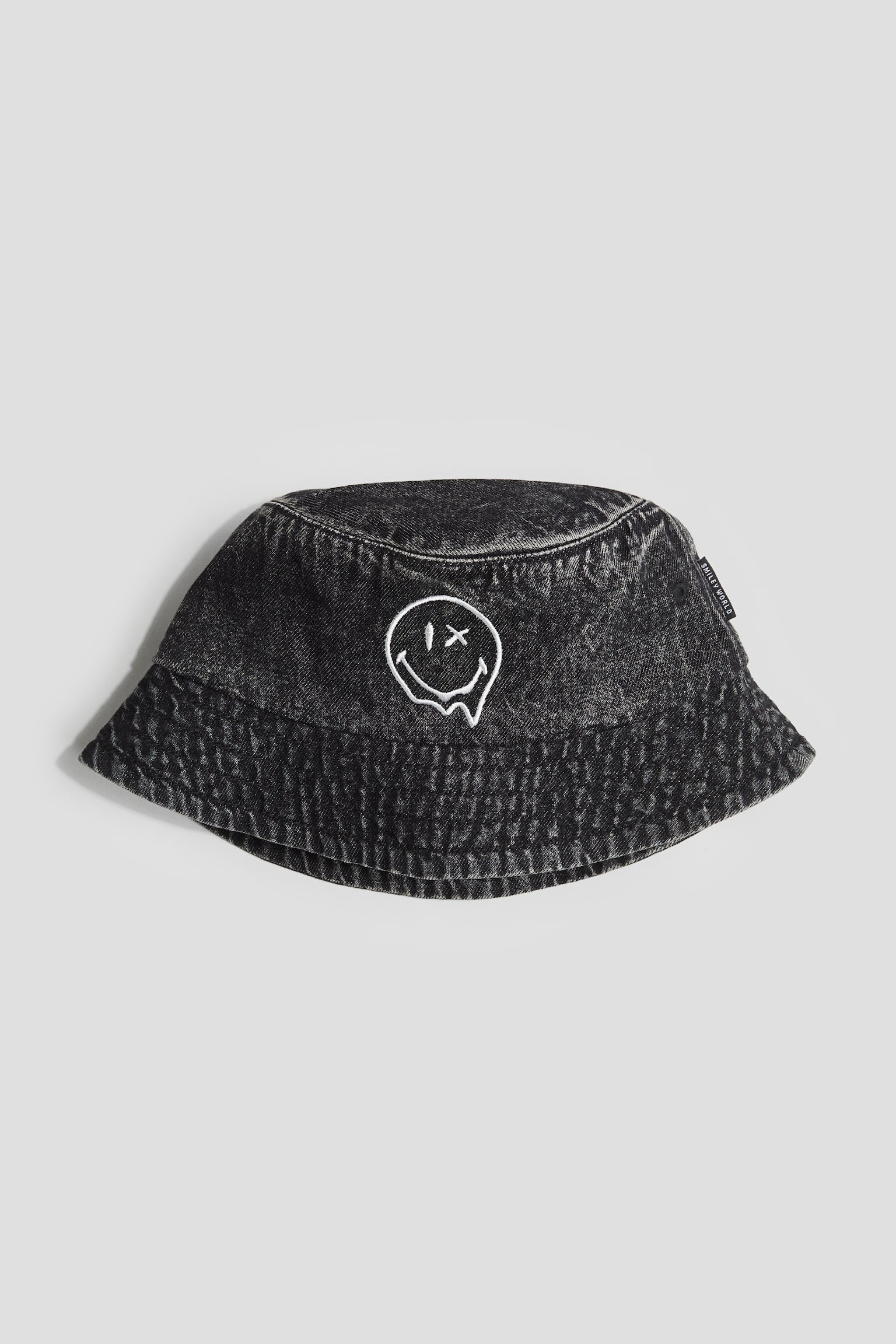 Embroidered-motif bucket hat - Dark grey/SmileyWorld® - 1