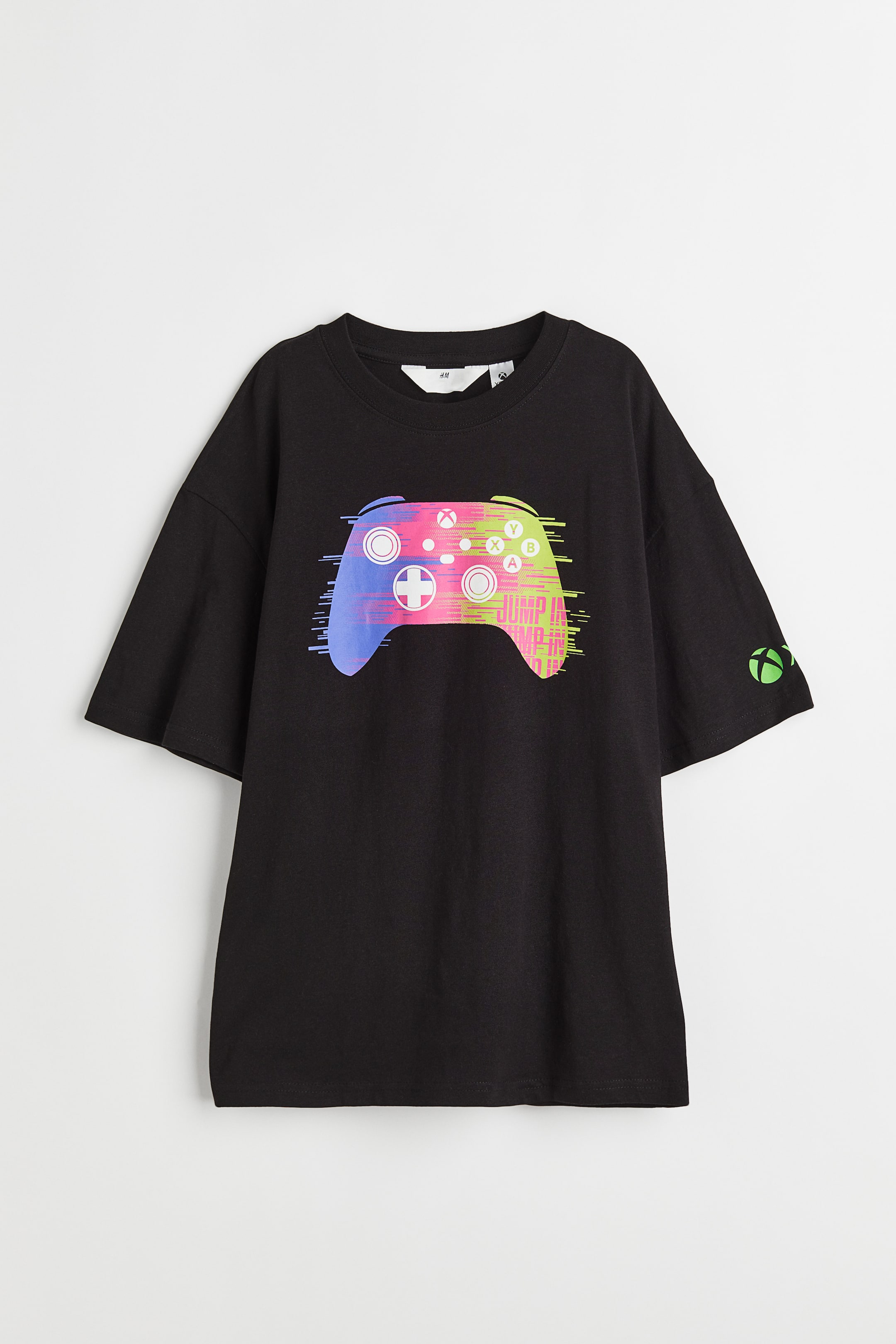 View larger image: Oversized Printed T-shirt - Black/Xbox - Kids | H&M PH 1