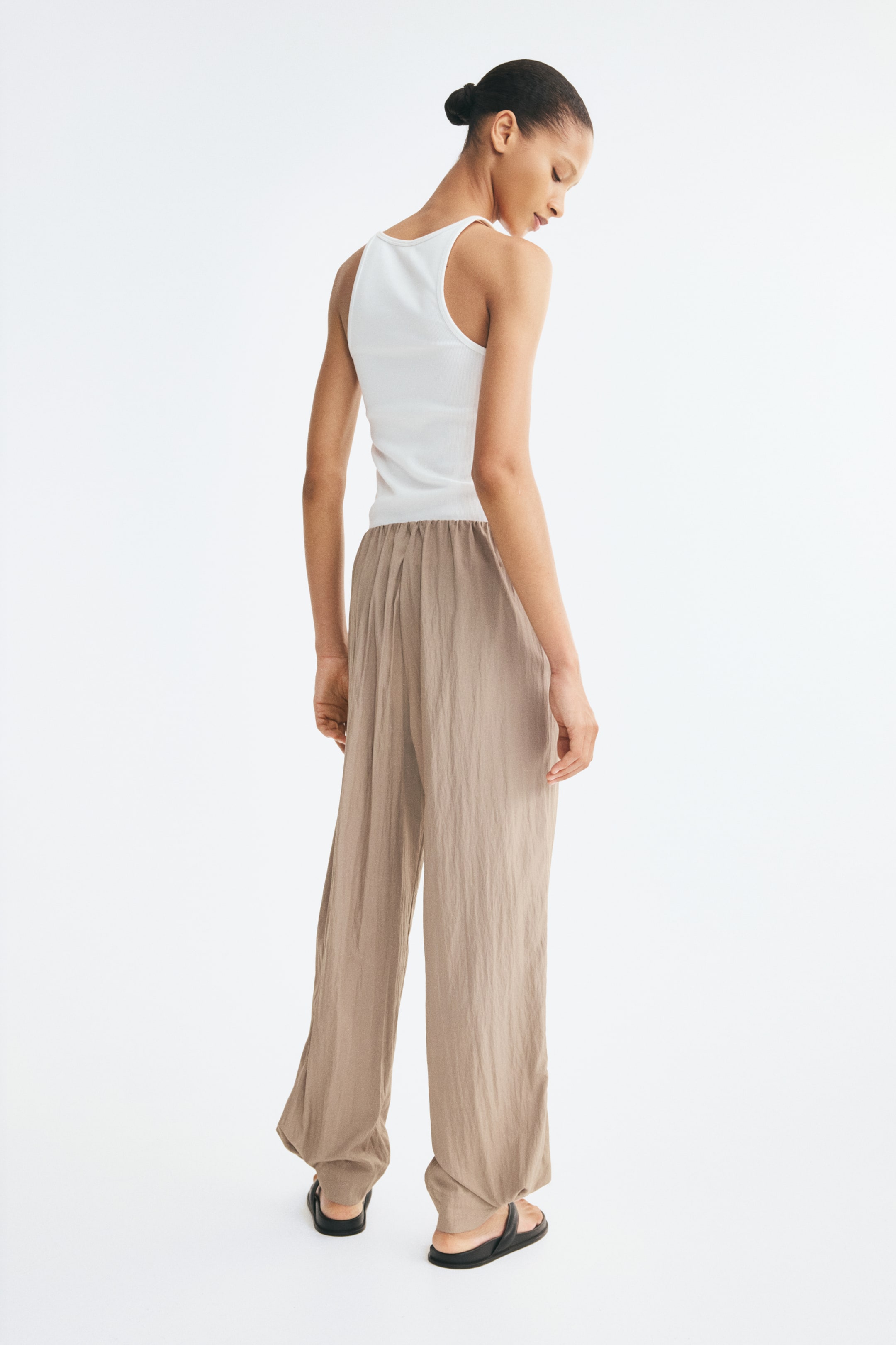 Pleated Viscose-Blend Pants