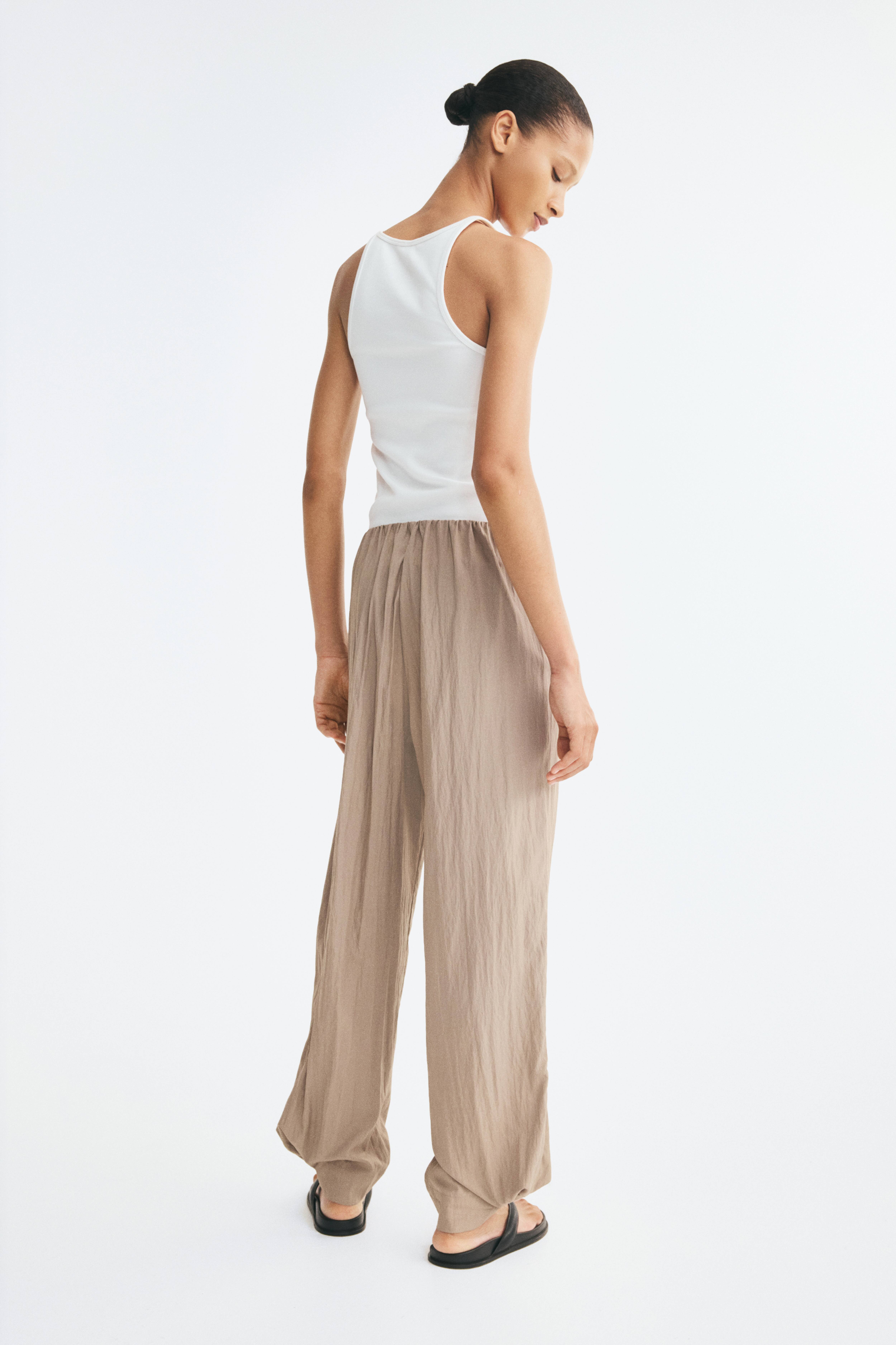 Pleated Viscose-Blend Pants