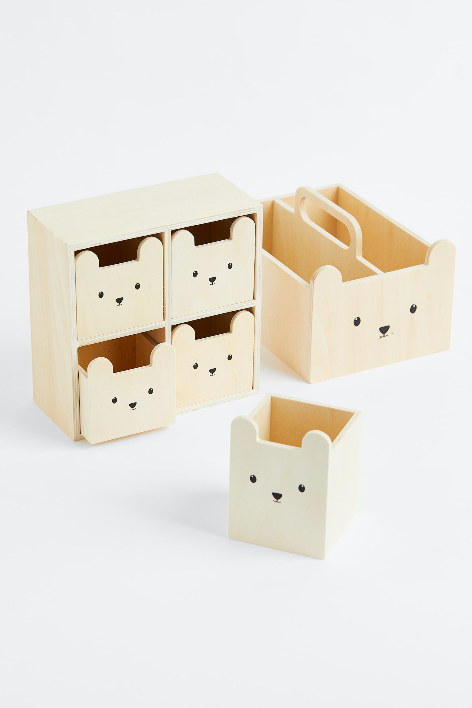 Plywood pen holder - Light beige - 4