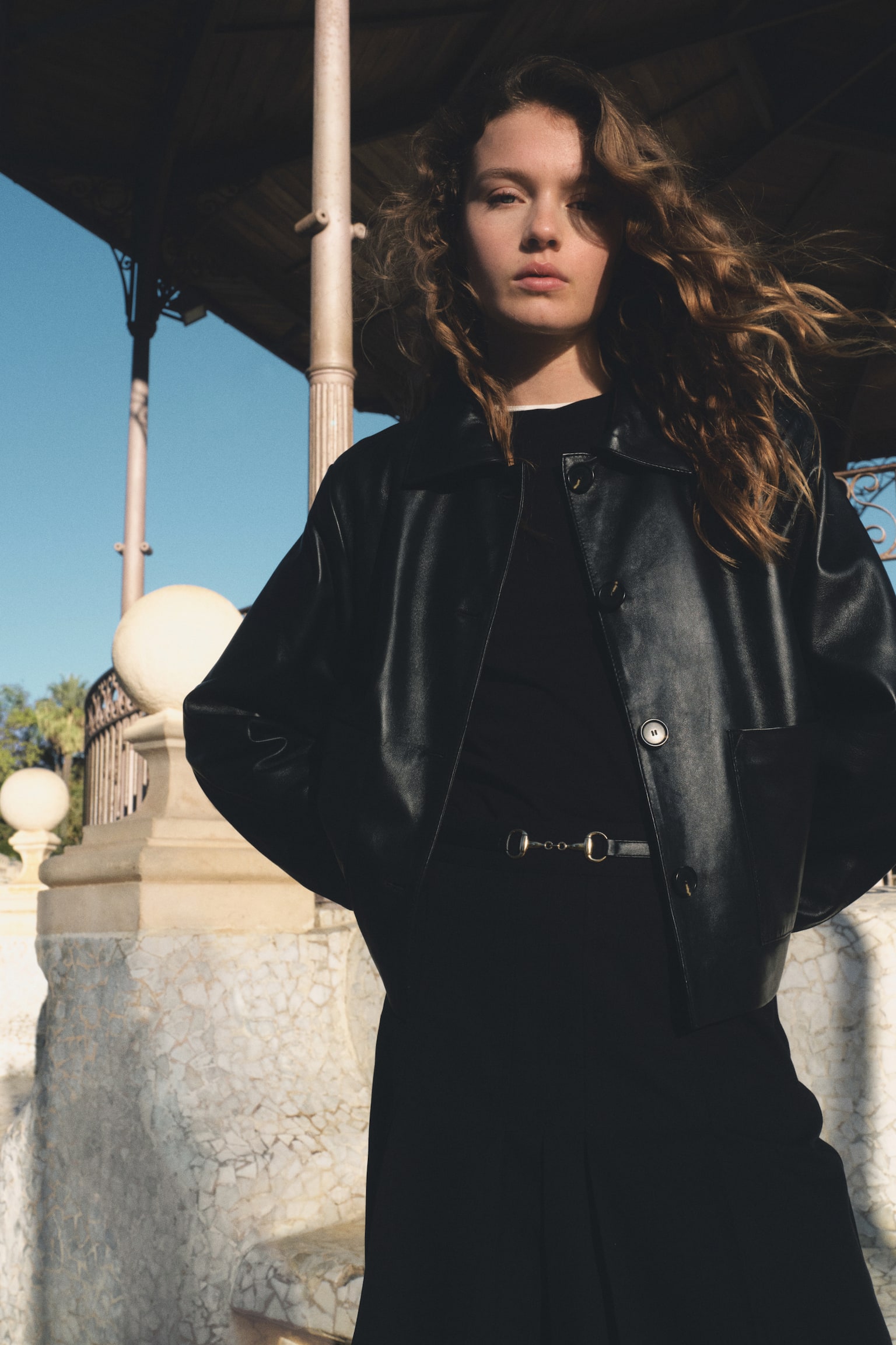 Pleated skirt - Navy blue - 3