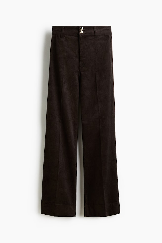 Pantalón de pana - Marrón oscuro/Negro - 1