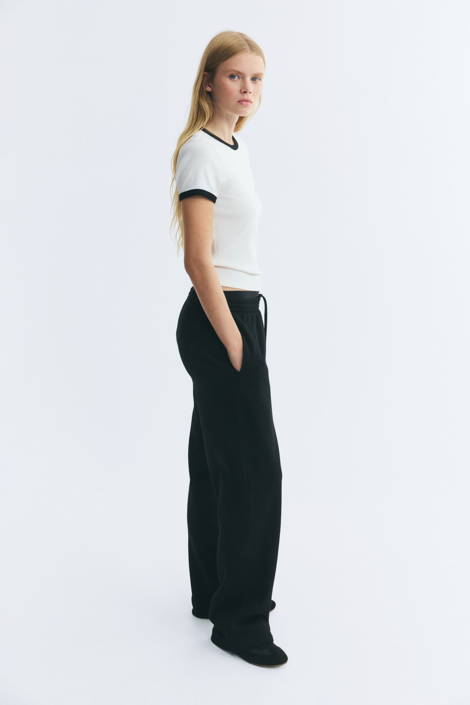Женские брюки H&M Sweatpants, цвет: Чёрный — фото 5