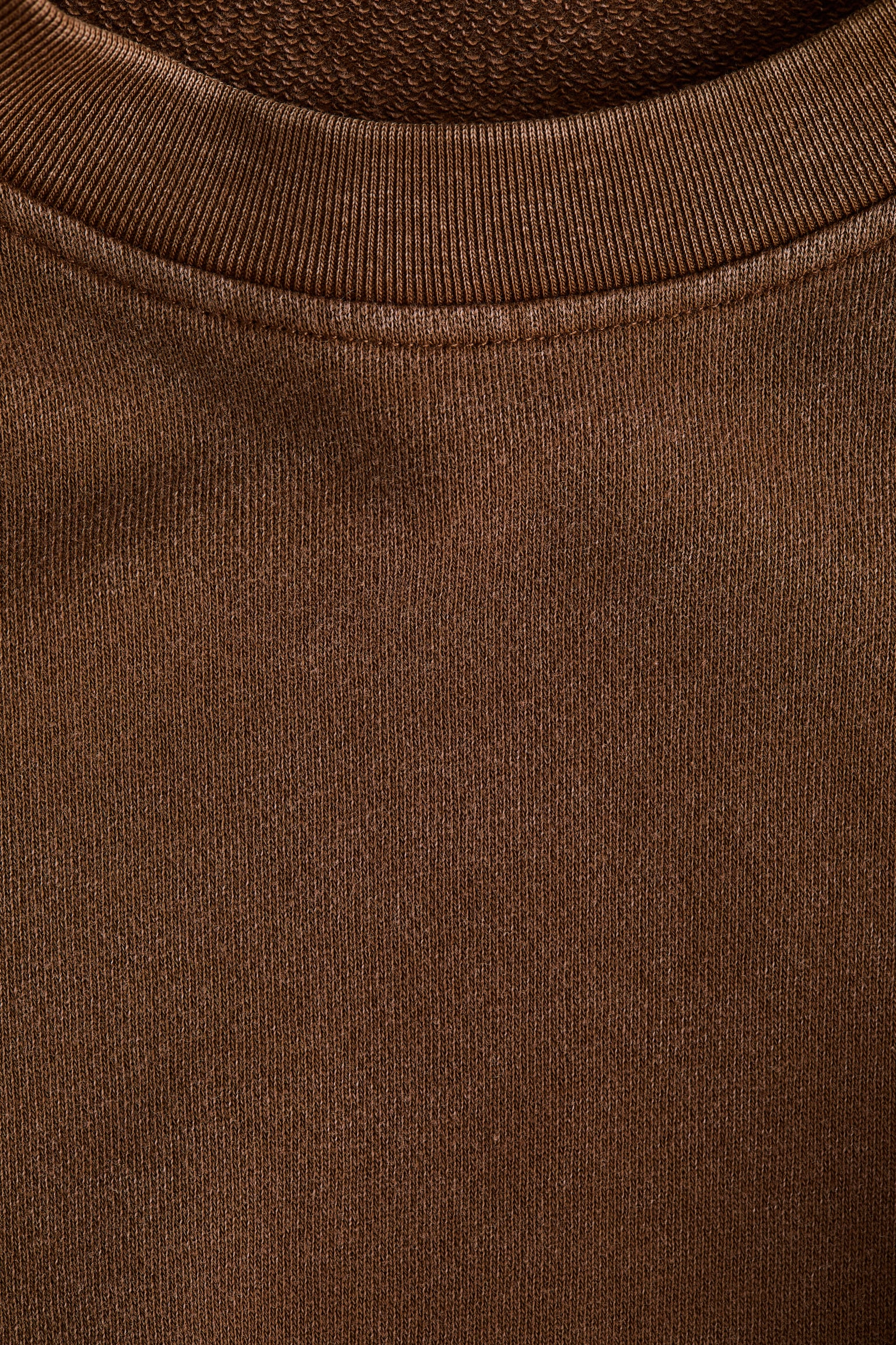 Washed-Look Sweatshirt - Brown/Light beige - 3