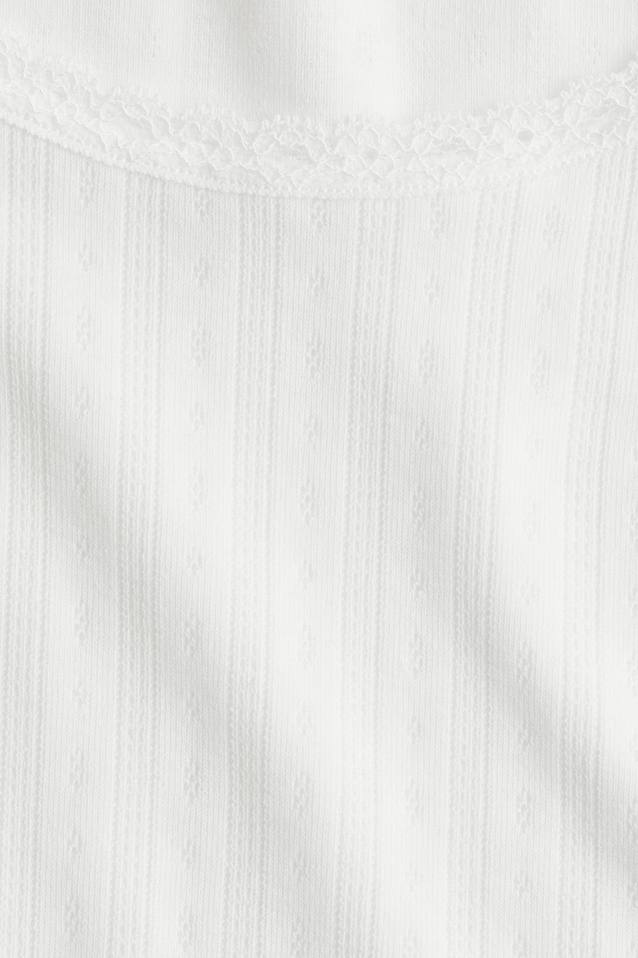 Lace-Trimmed Pointelle T-Shirt - image 2