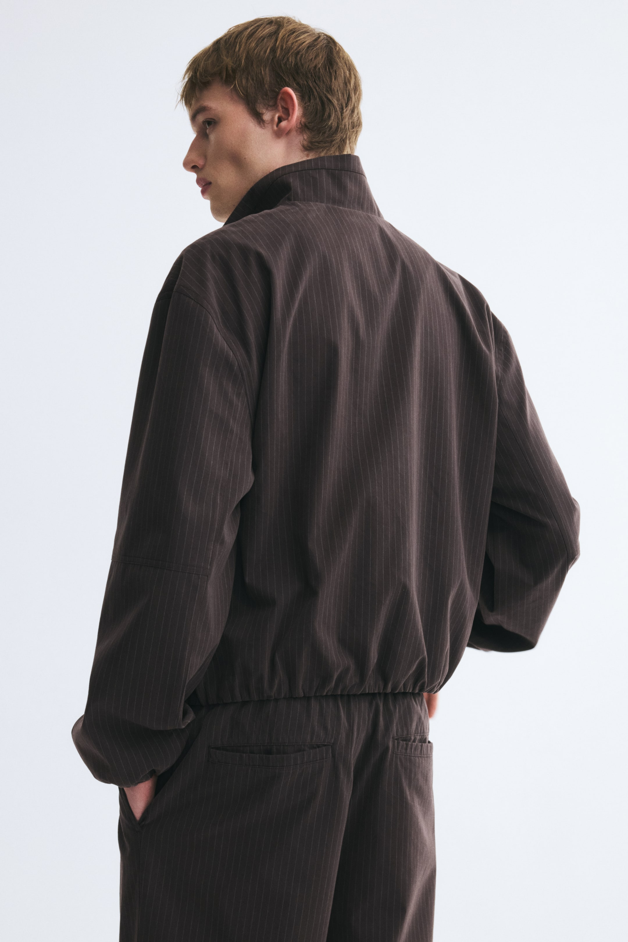 Twill Overshirt with Zipper