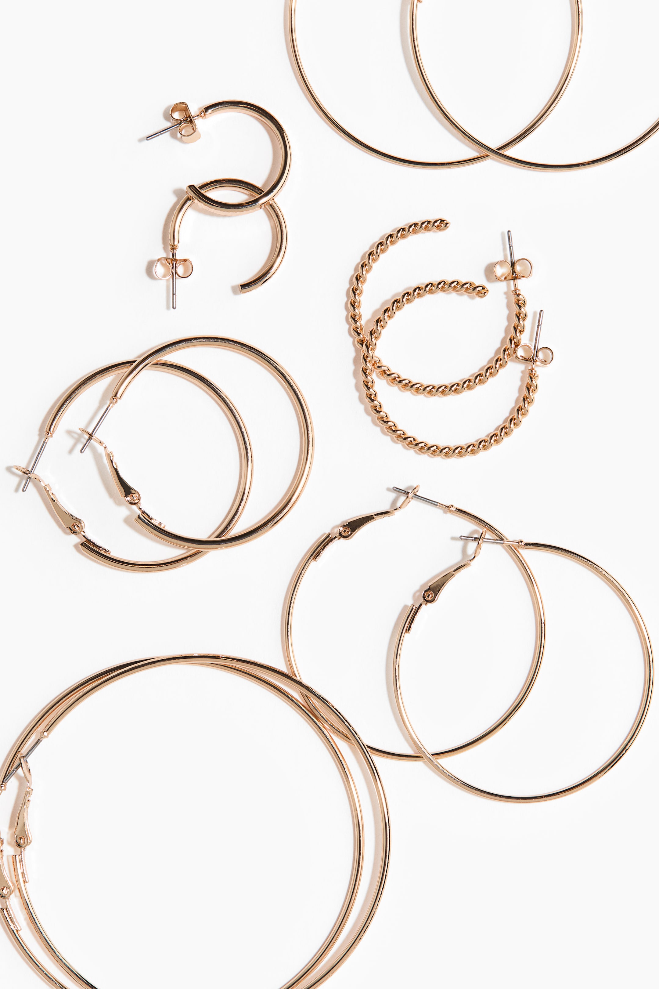 6 Pairs Hoop Earrings