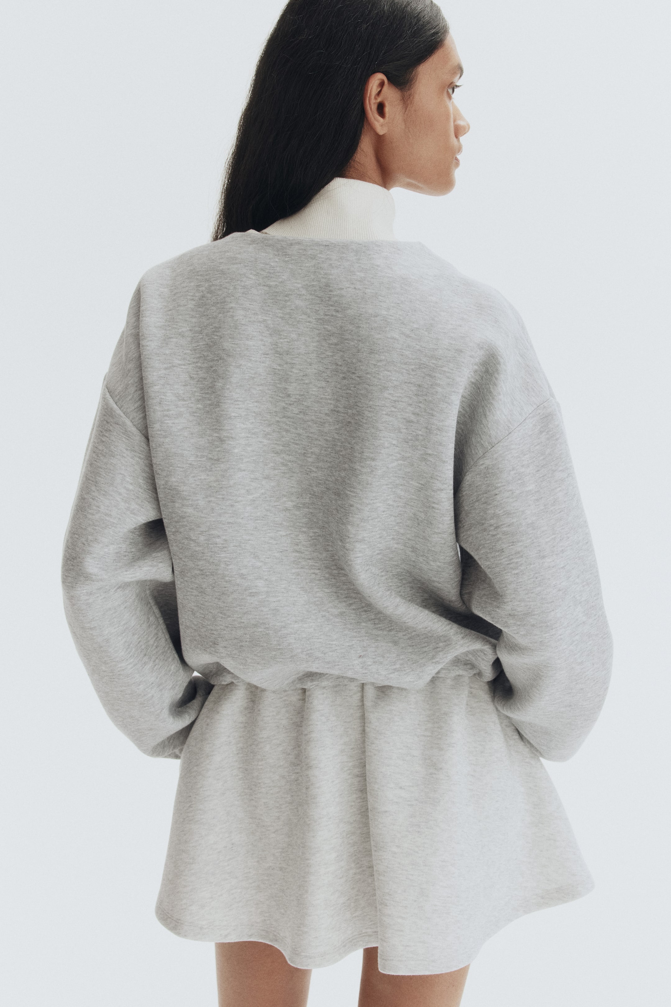 拡大画像を表示: スキューバフルジップトップス - グレーメランジ - レディース | H&M JP 5