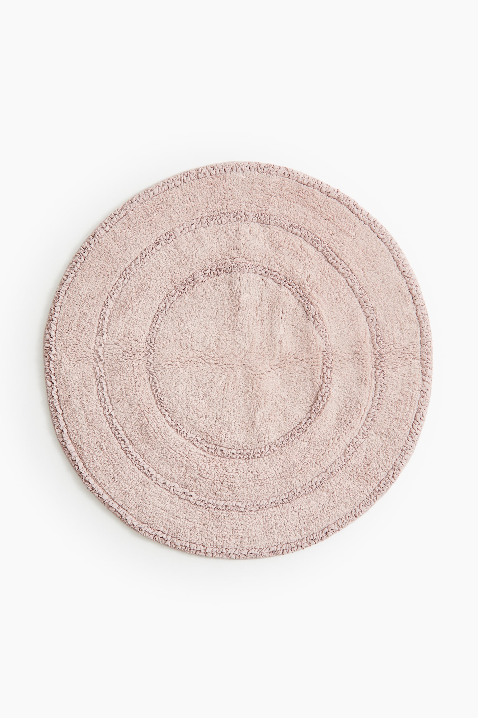 Round cotton bath mat - Dusty pink/Light beige/Light dusty green - 1