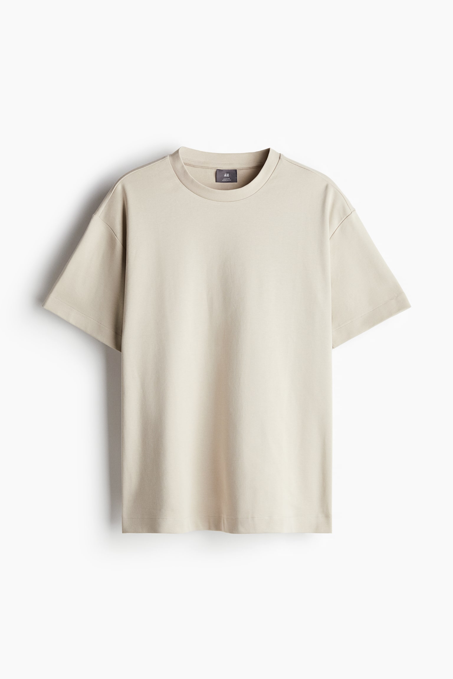 Loose Fit T-shirt - Beige/Cream/Dark sage green/Black/White - 2