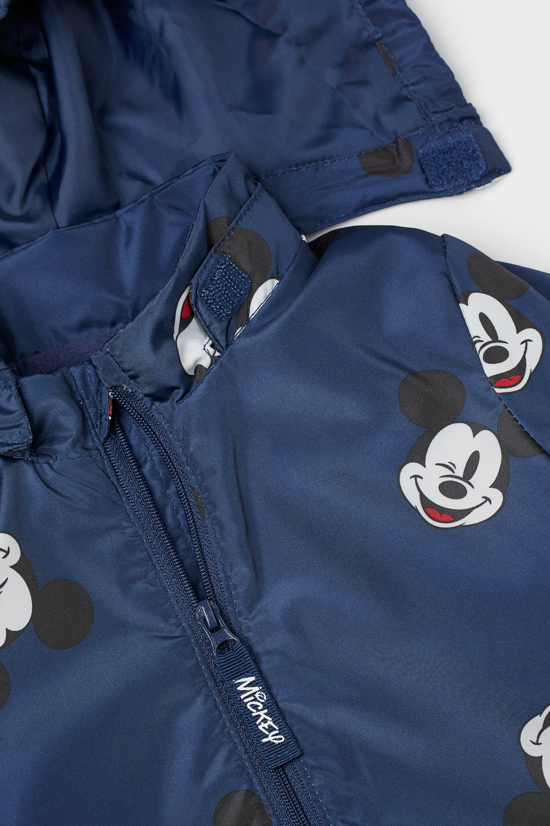 Hooded Patterned Jacket - Navy blue/Mickey Mouse - Kids | H&M US