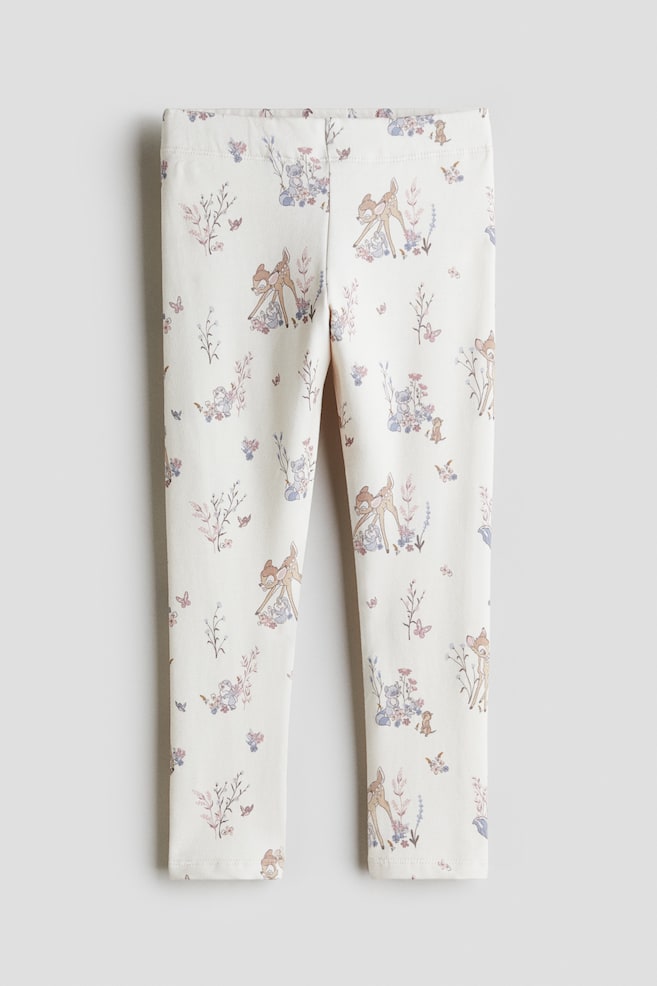 Tricot legging - Wit/Bambi/Lichtroze/Minnie Mouse - 1