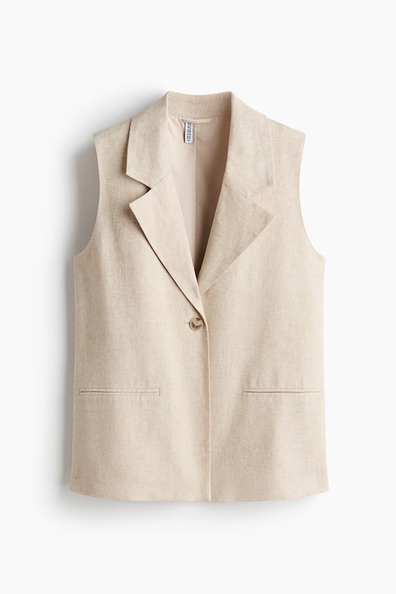 Женские жилеты H&M Linen-Blend Vest