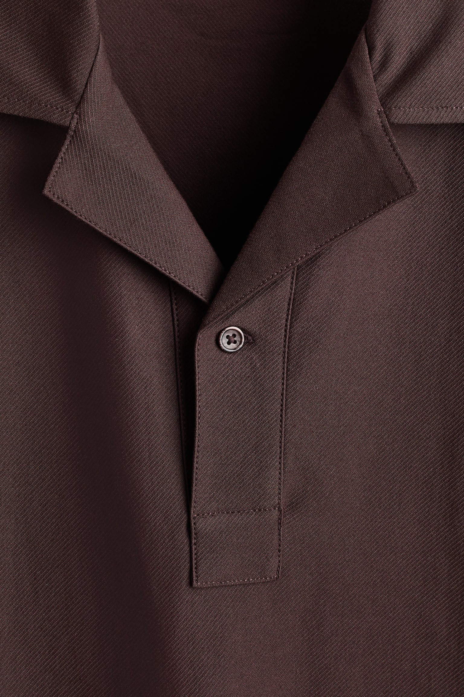 Loose Fit Polo shirt-Dark brown - 6