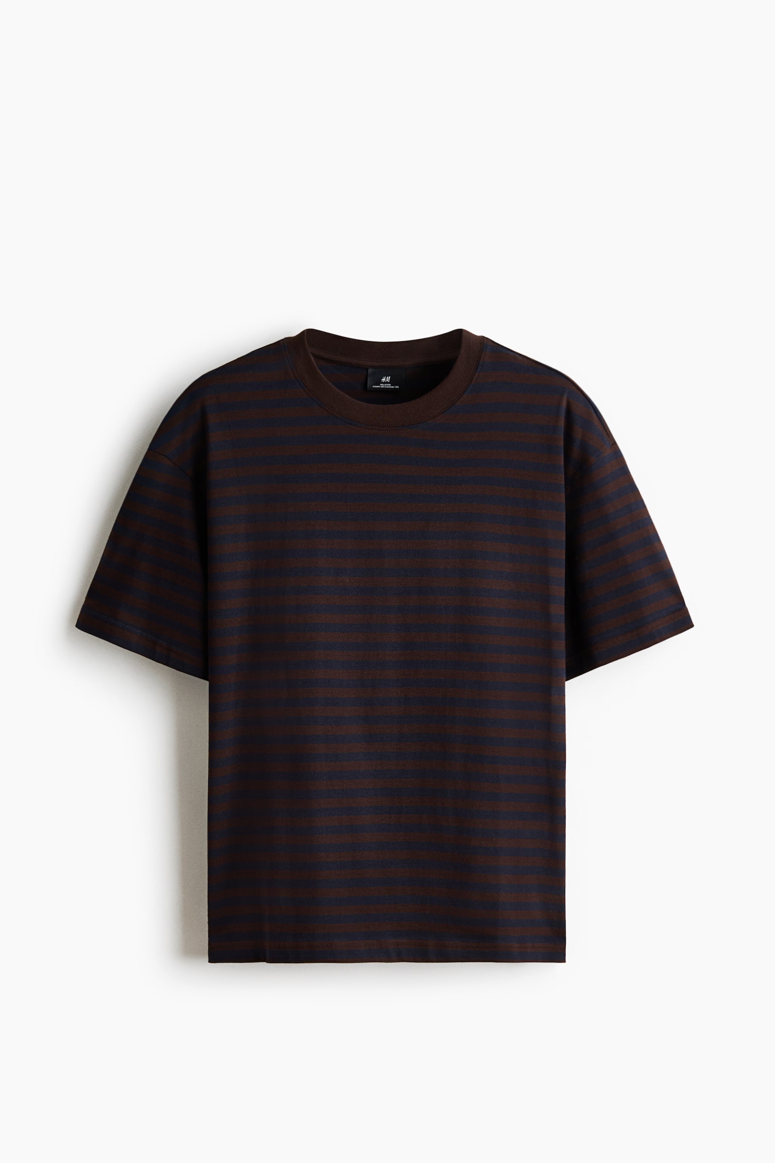 T-shirt décontracté - Brun foncé/Blanc/Noir/Bleu/Gris foncé/Marine/rayé/Bourgogne/Violet clair/Brun/Bleu canard foncé/Brun