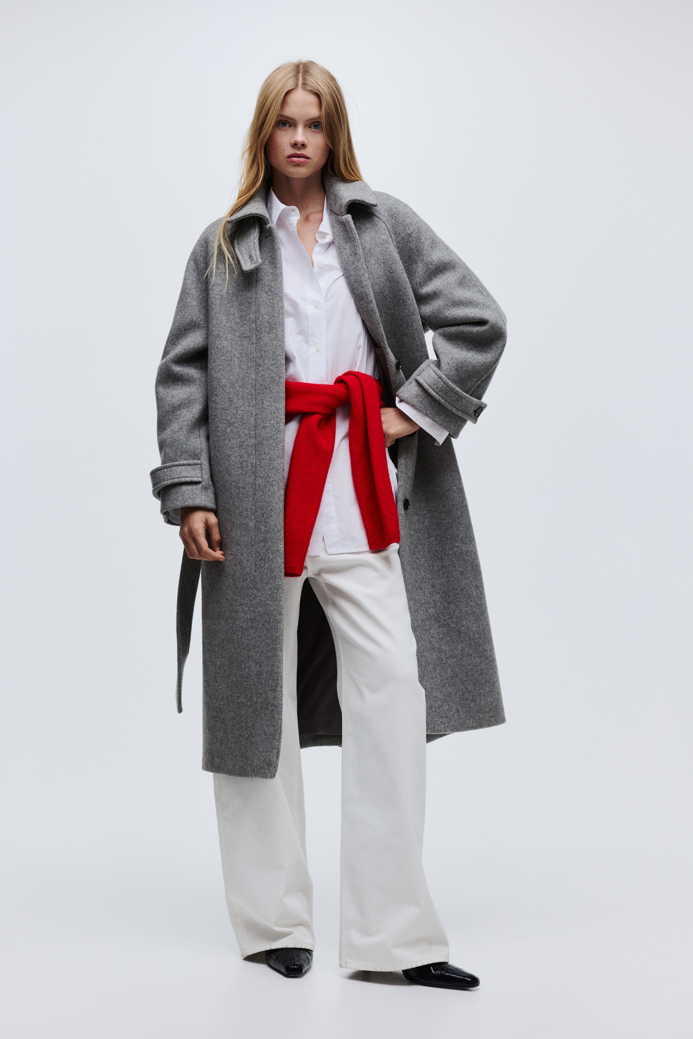 Women's Dark brown Oversized Wool-Blend Coat | H&M CA