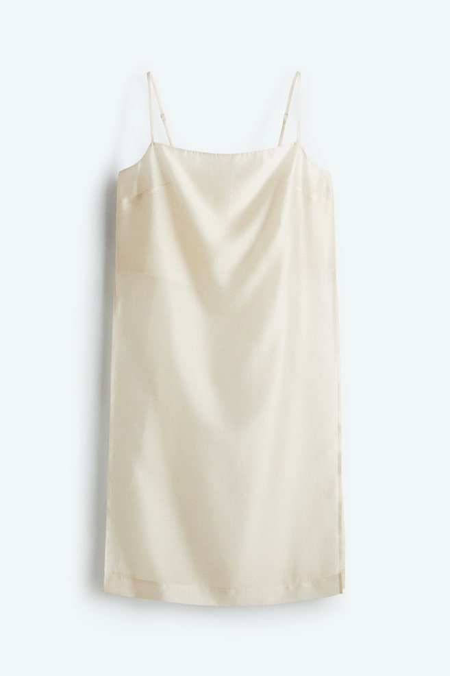 Long strappy top - Cream - 1