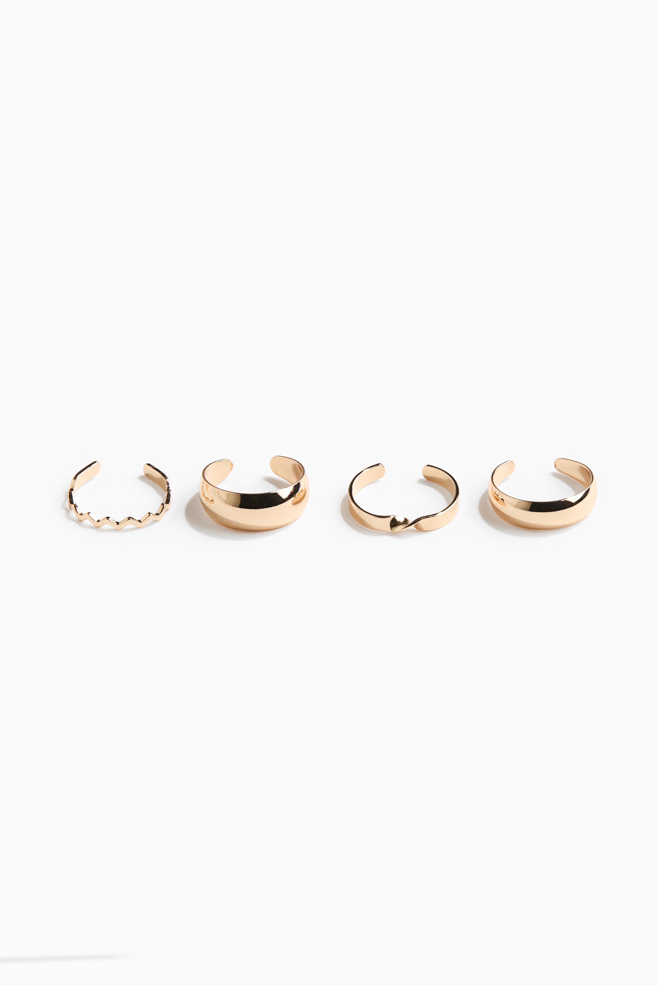 Grotere afbeelding bekijken: Set van 4 metalen teenringen - Goudkleurig - DAMES | H&M BE 1