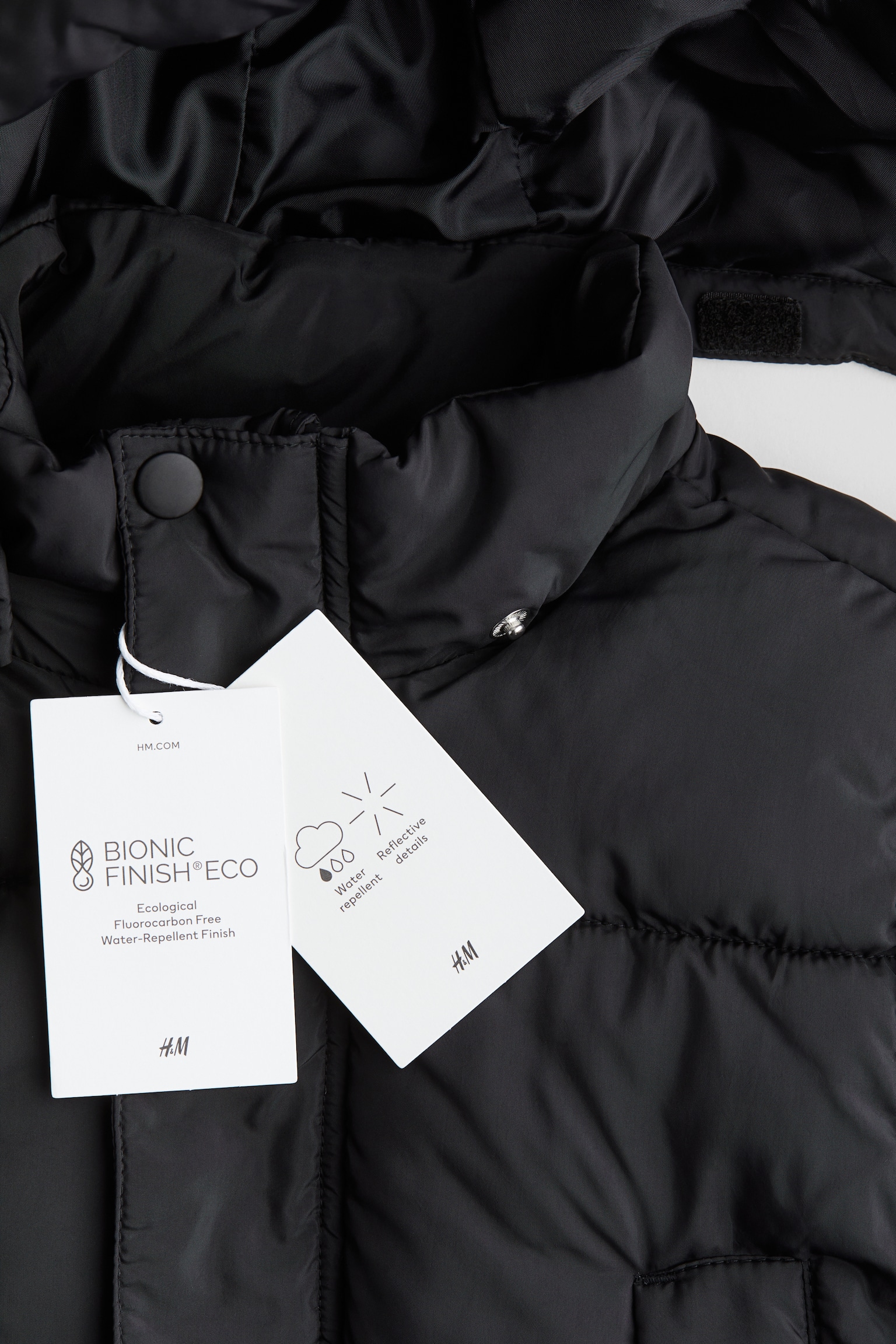 Water-repellent puffer jacket - Black - 2