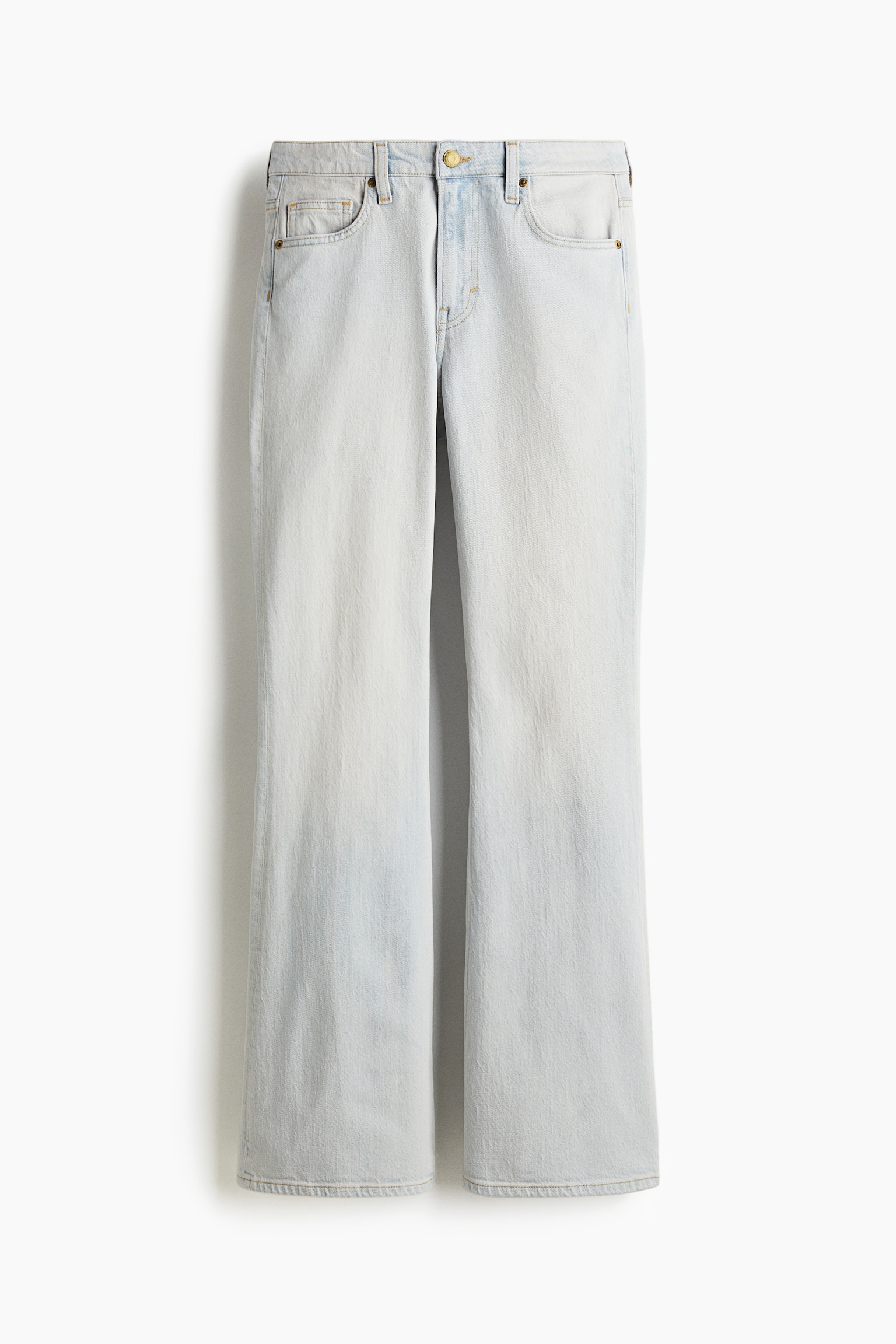 Женские джинсы H&M Flared High, цвет: Бледный джинсовый синий — фото 1