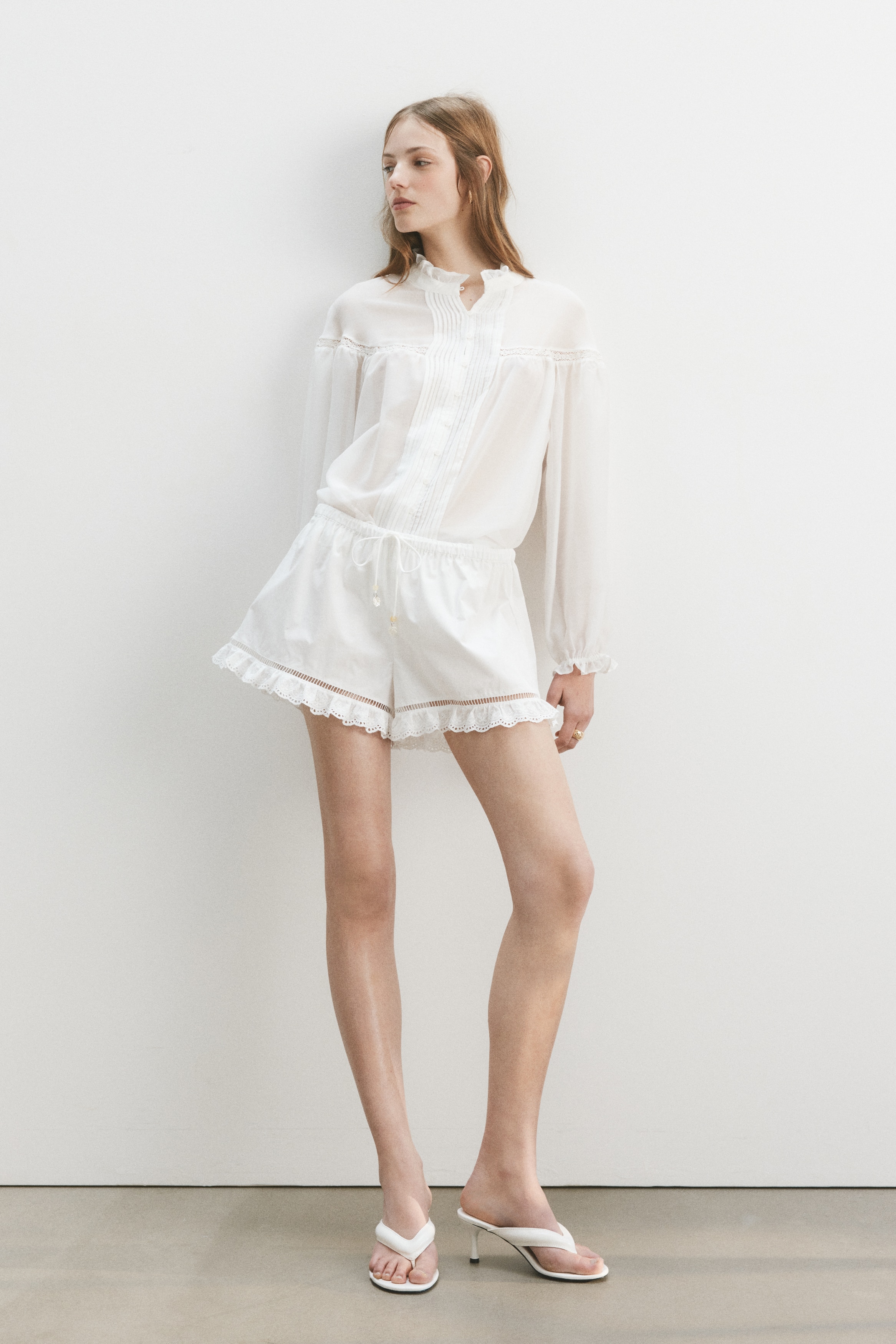 Lace-Trimmed Poplin Shorts from H&M - $29.99