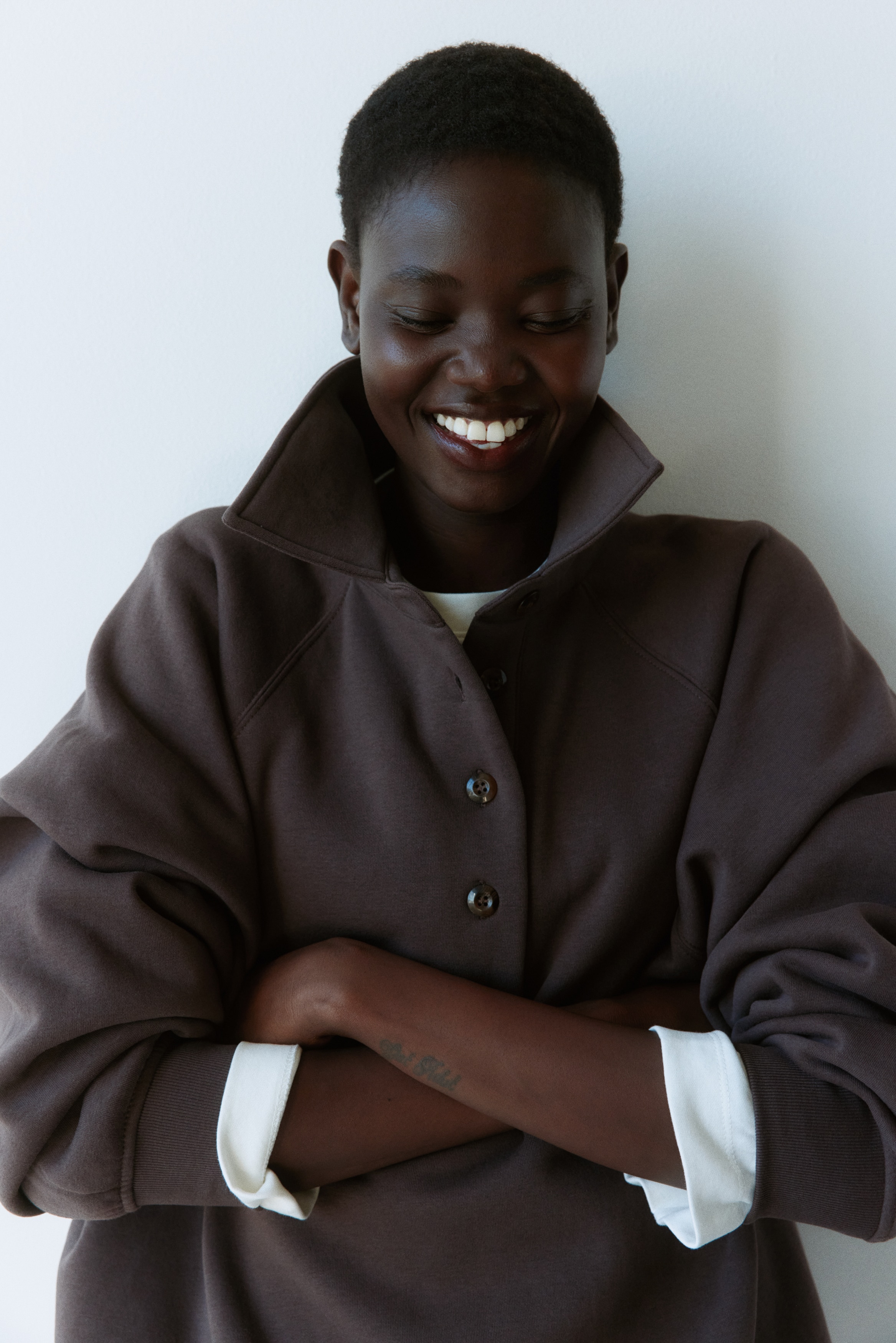 Women's Dark brown Polo Sweatshirt | H&M CA