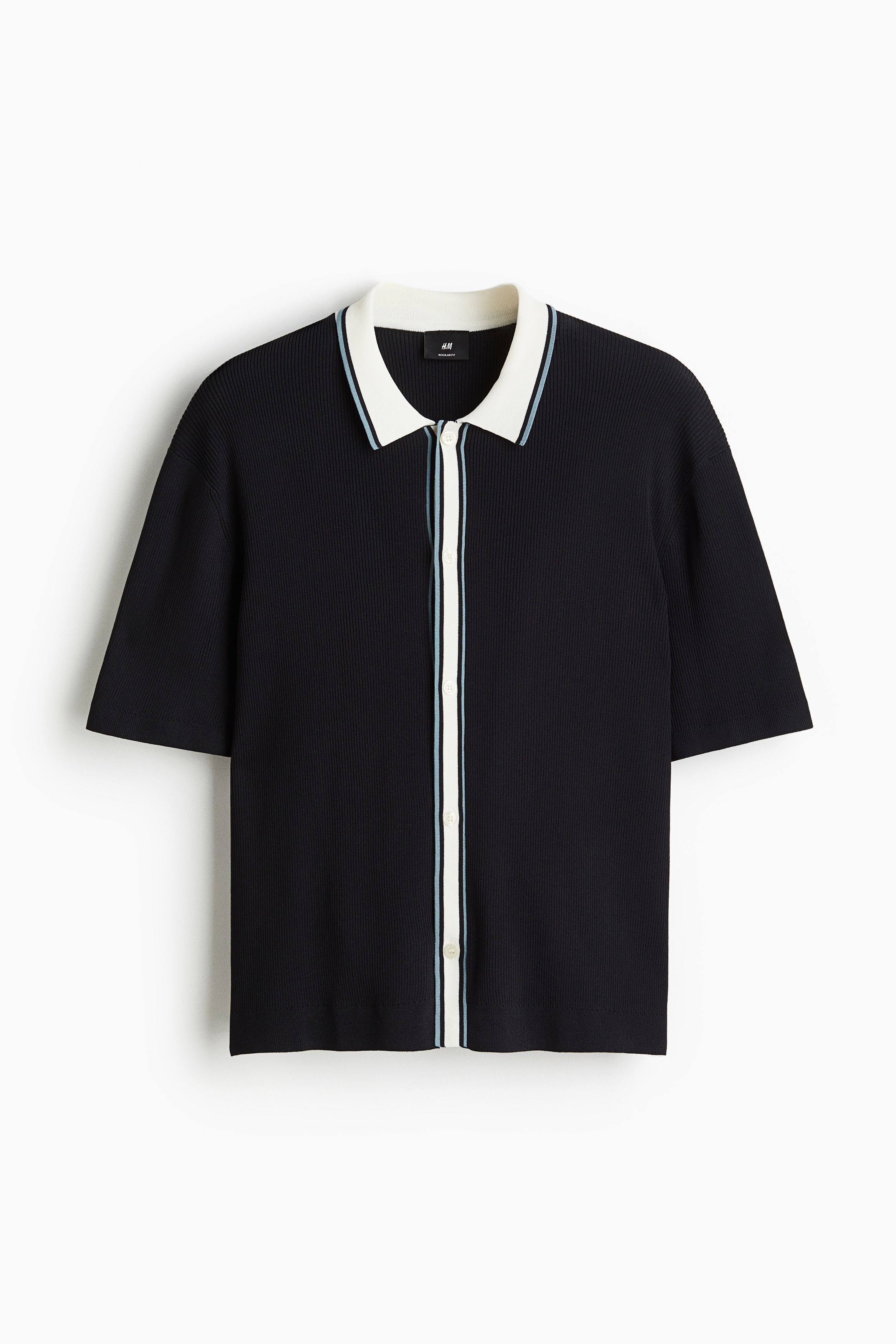 Regular-Fit Rib-Knit Shirt