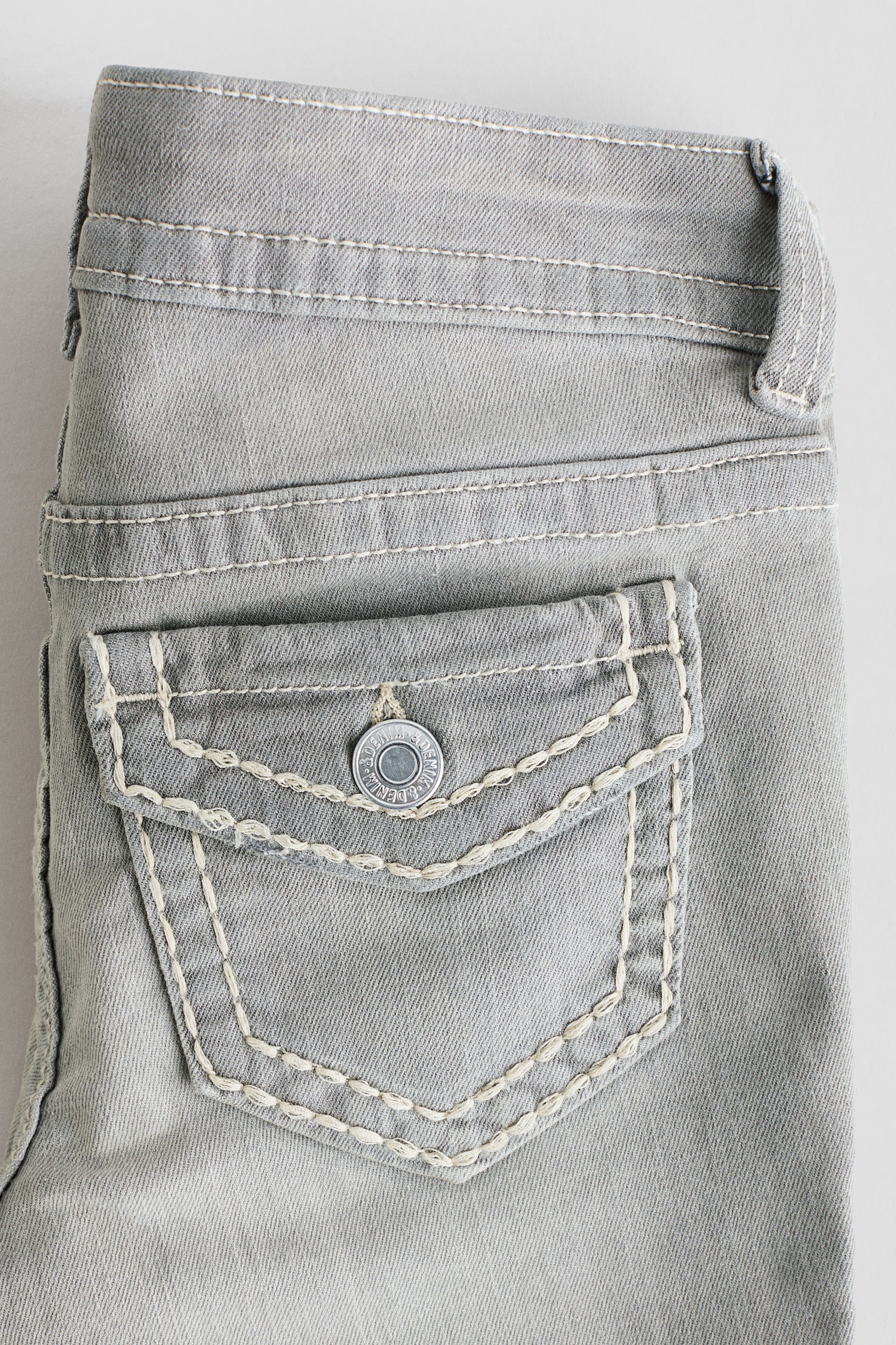 Skinny Fit Bootcut Low Jeans - Denimgrau/Denimblau/Helles Denimblau - 3