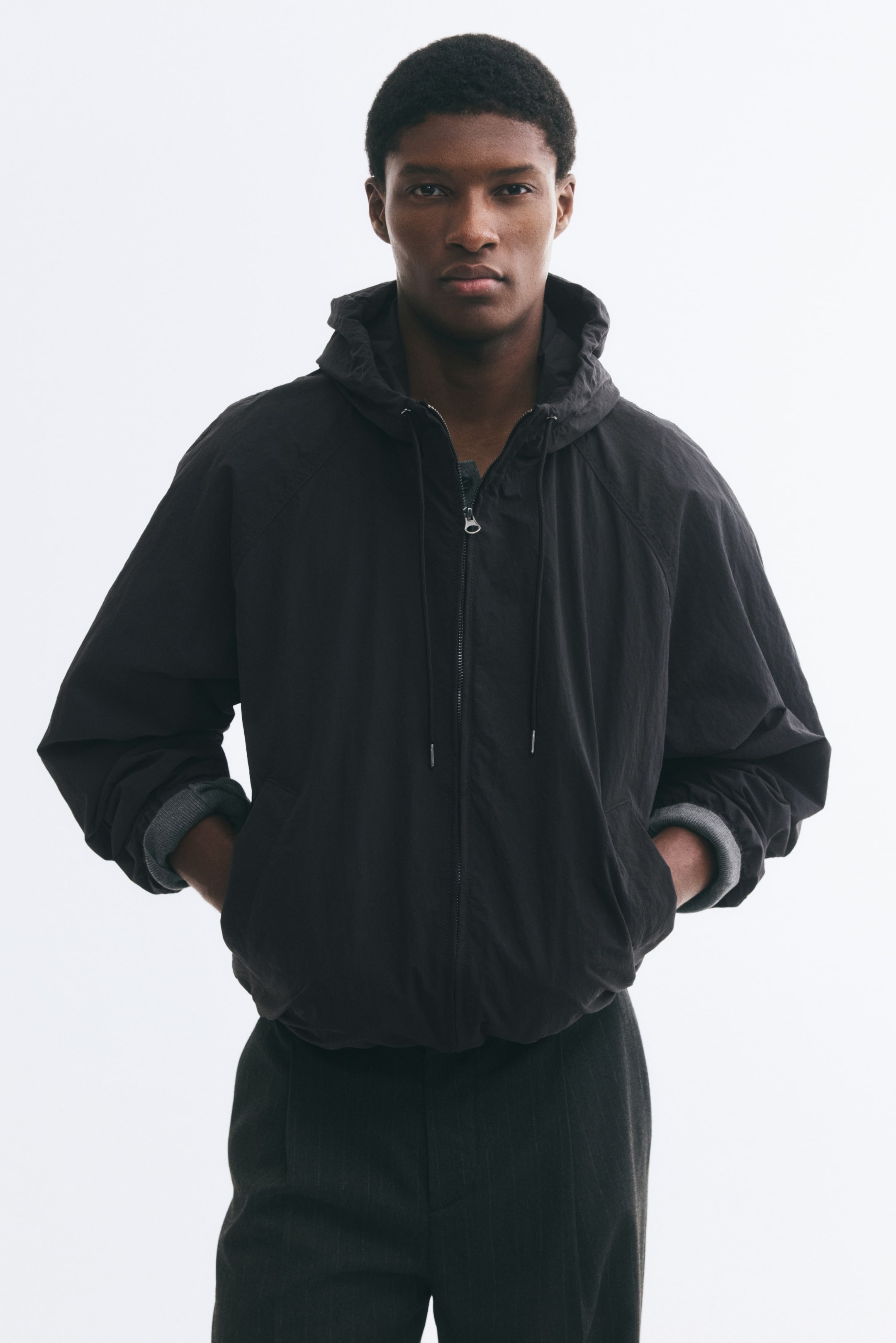 View larger image: Hooded Jacket - Black - Men | H&M CA 1