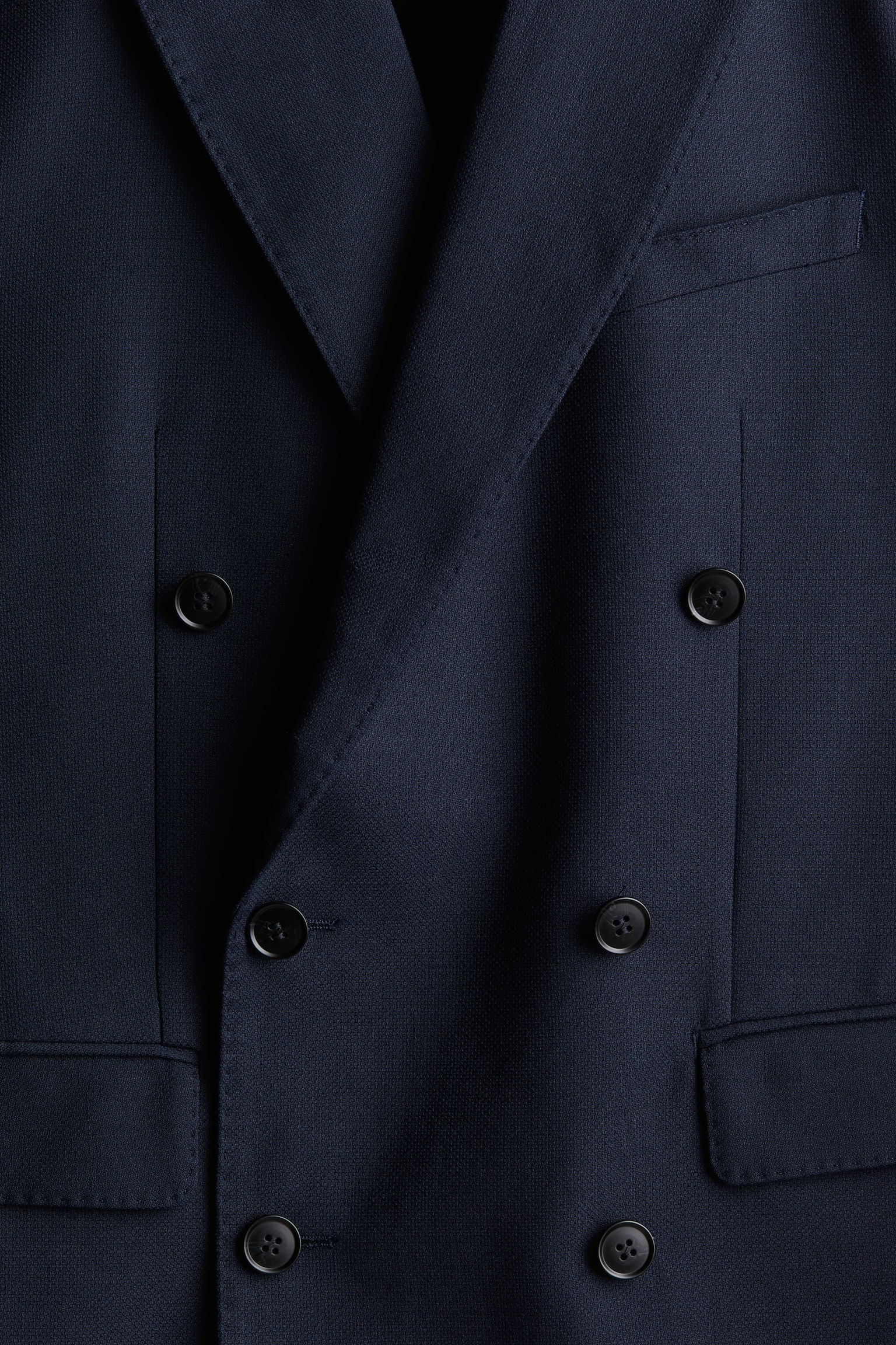 Regular Fit Double Breasted Jacket - Navy blue/Light beige - 6