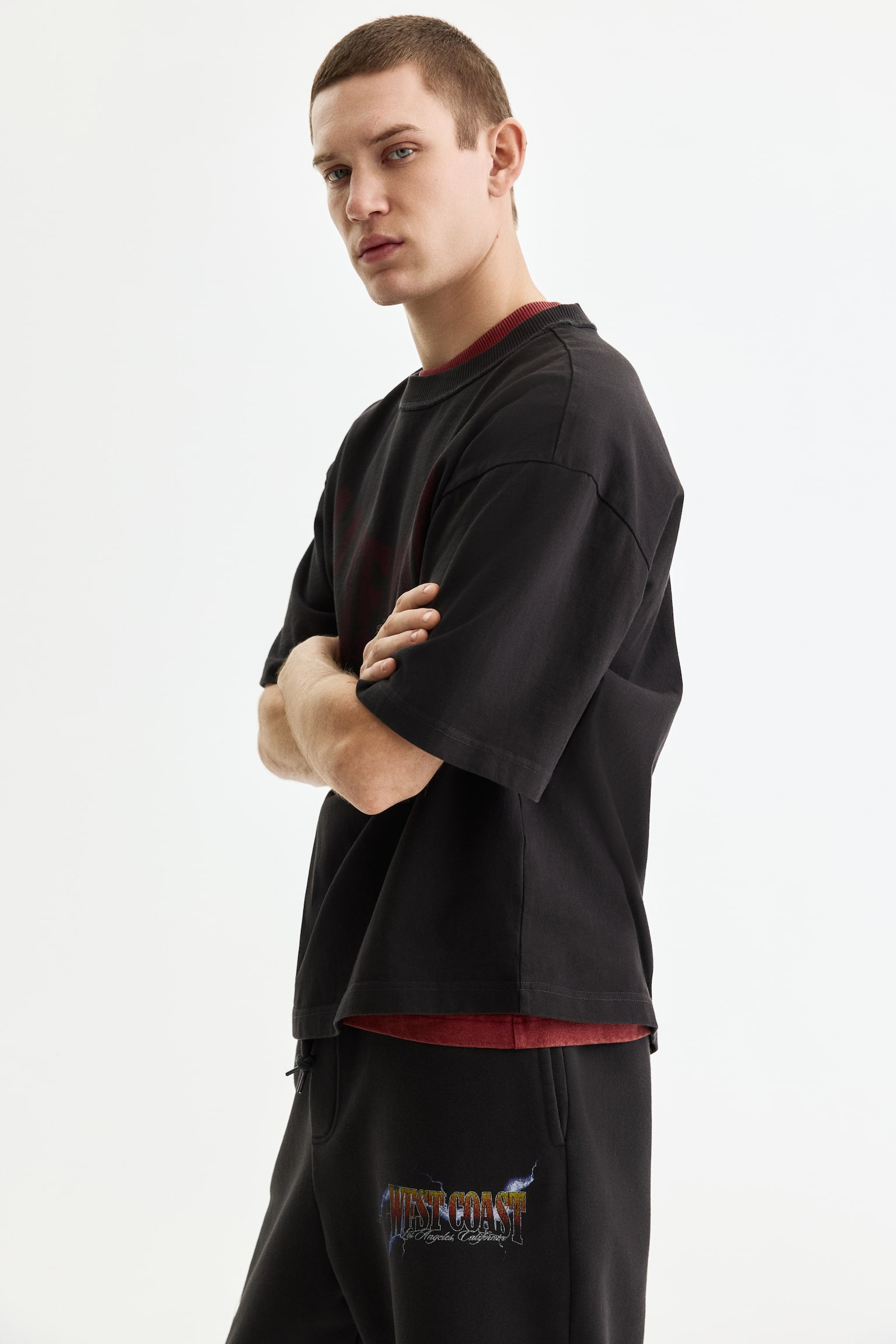Playera Loose Fit con diseño - Café oscuro/California/Blanco/California/Azul tenue claro/Red/California/Rojo/Sunset/Gris oscuro/Rodeo Sunset/Gris claro/Not for Ceremony/Blanco/Golden/Negro/Workwear - 5
