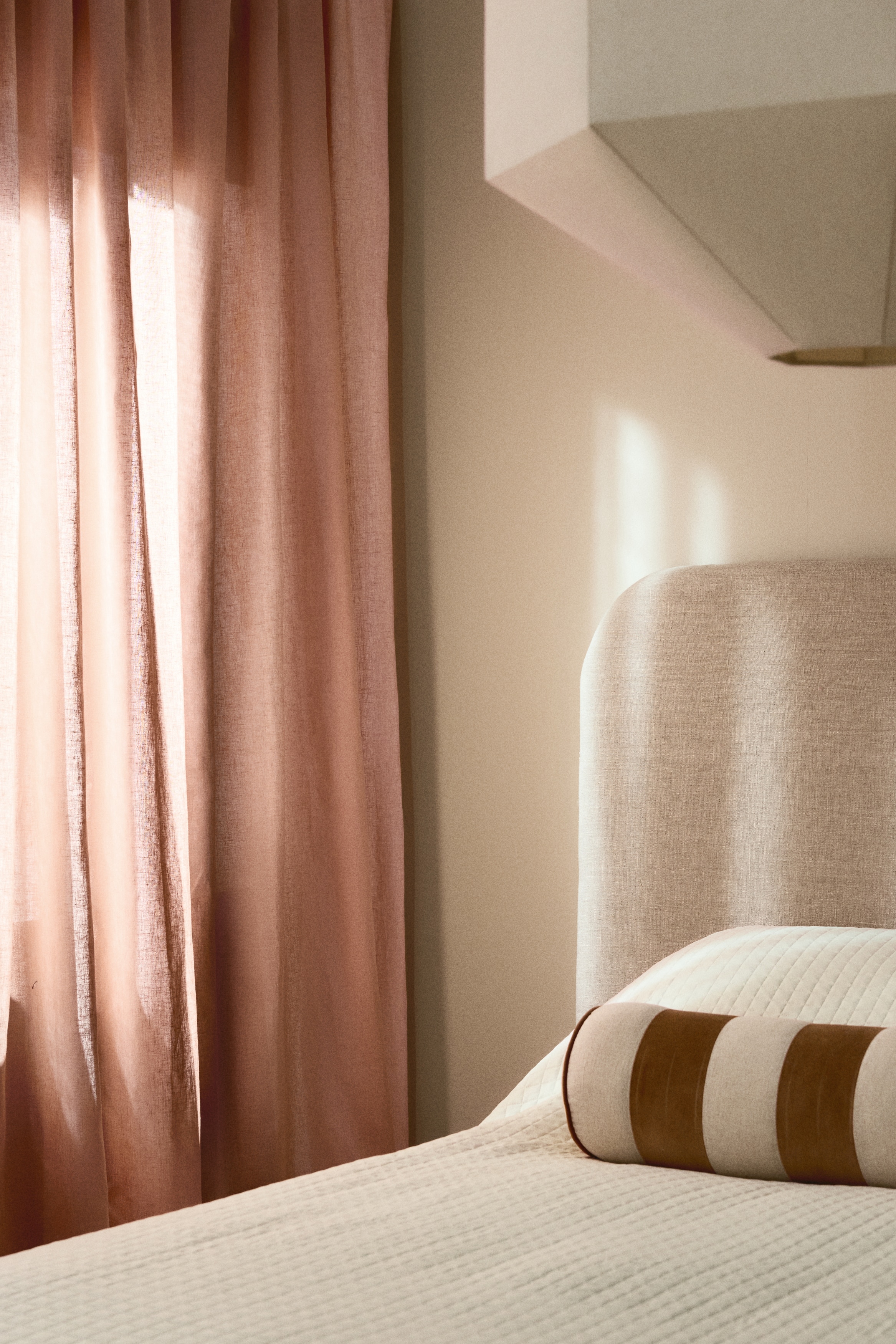 1-Pack Long and Wide Linen-Blend Curtain Panel - Dusty pink/Sage green/Beige/White/Beige