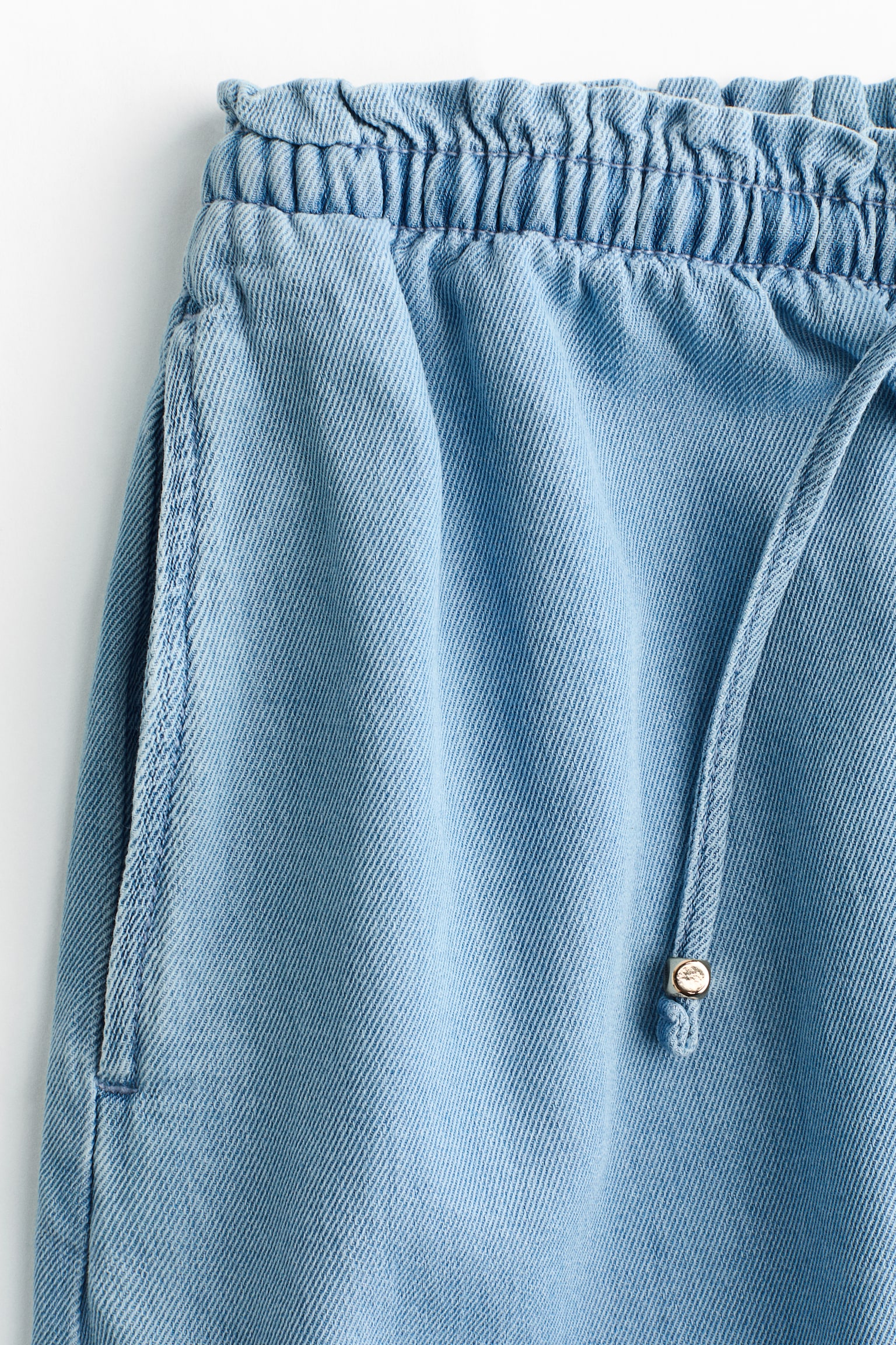 Denim drawstring shorts - 2